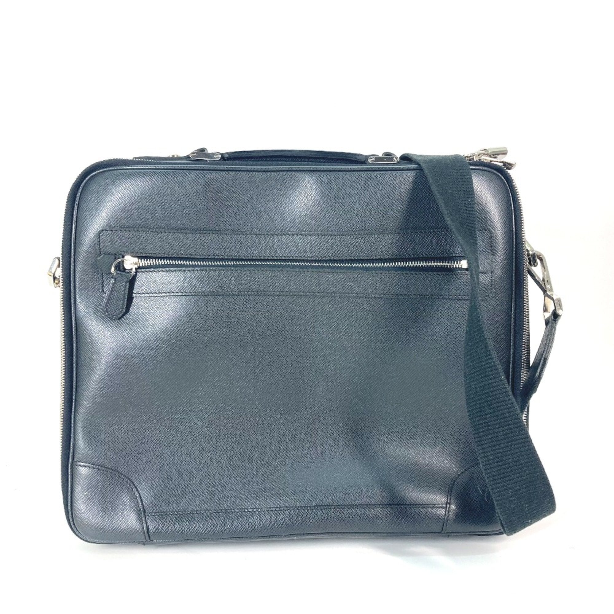 Louis Vuitton Black Leather Briefcase (Pre-Owned)