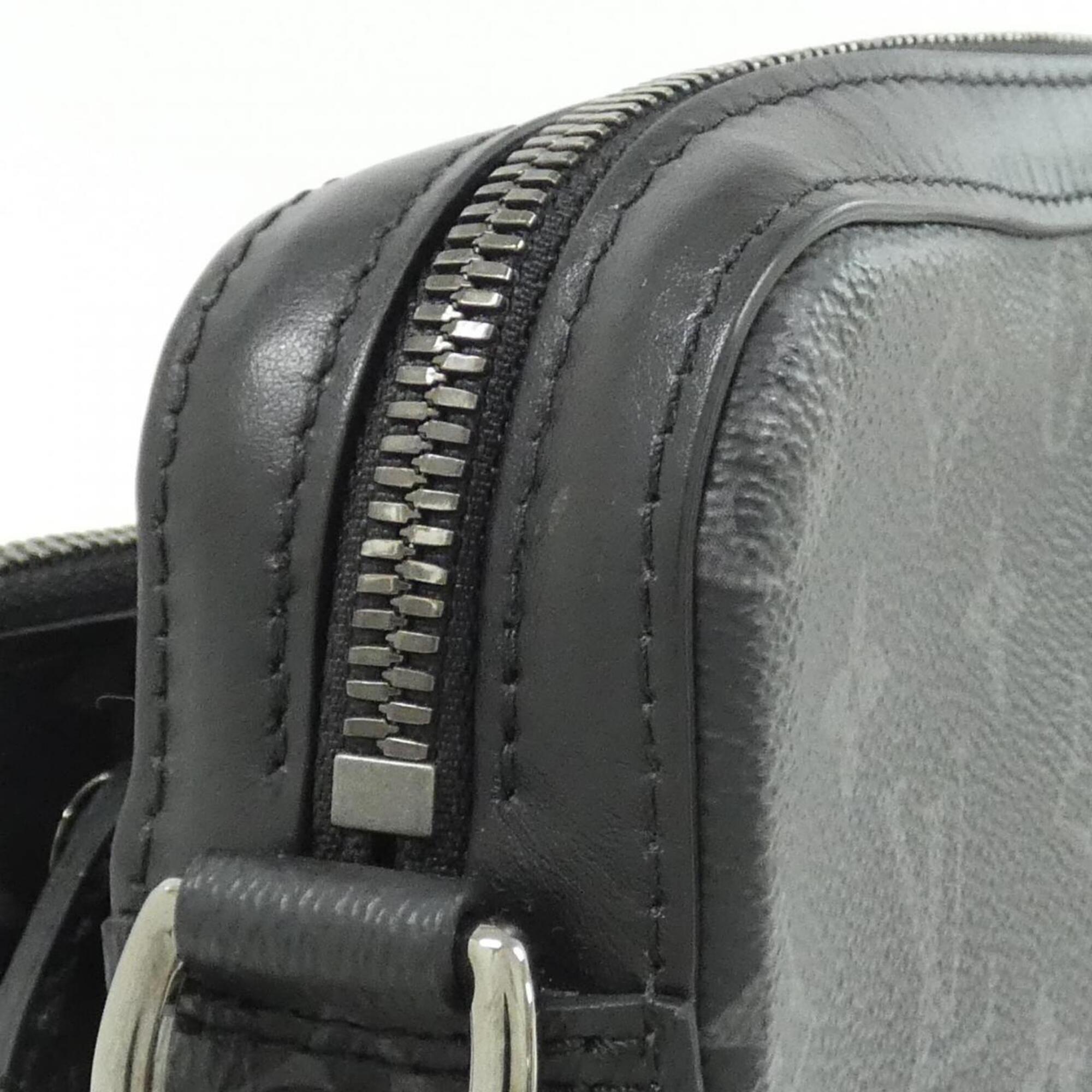 Louis Vuitton Black Coated Canvas Shoulder Bag (Pre-Owned)