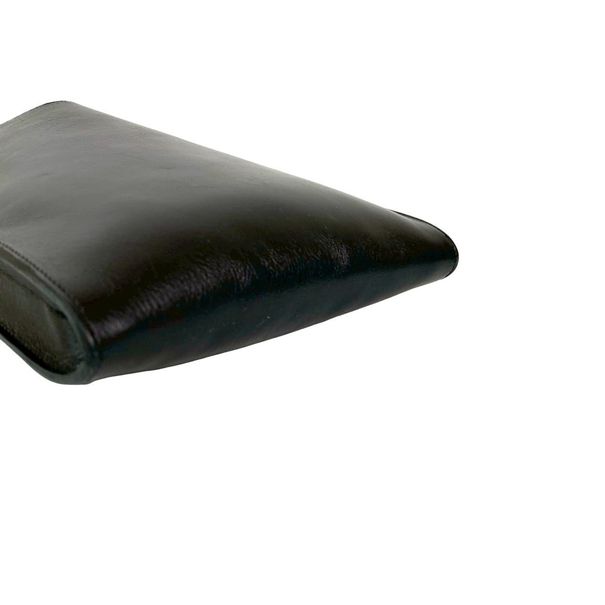 Hermes Black Leather Pochette Shoulder Bag (Pre-Owned)