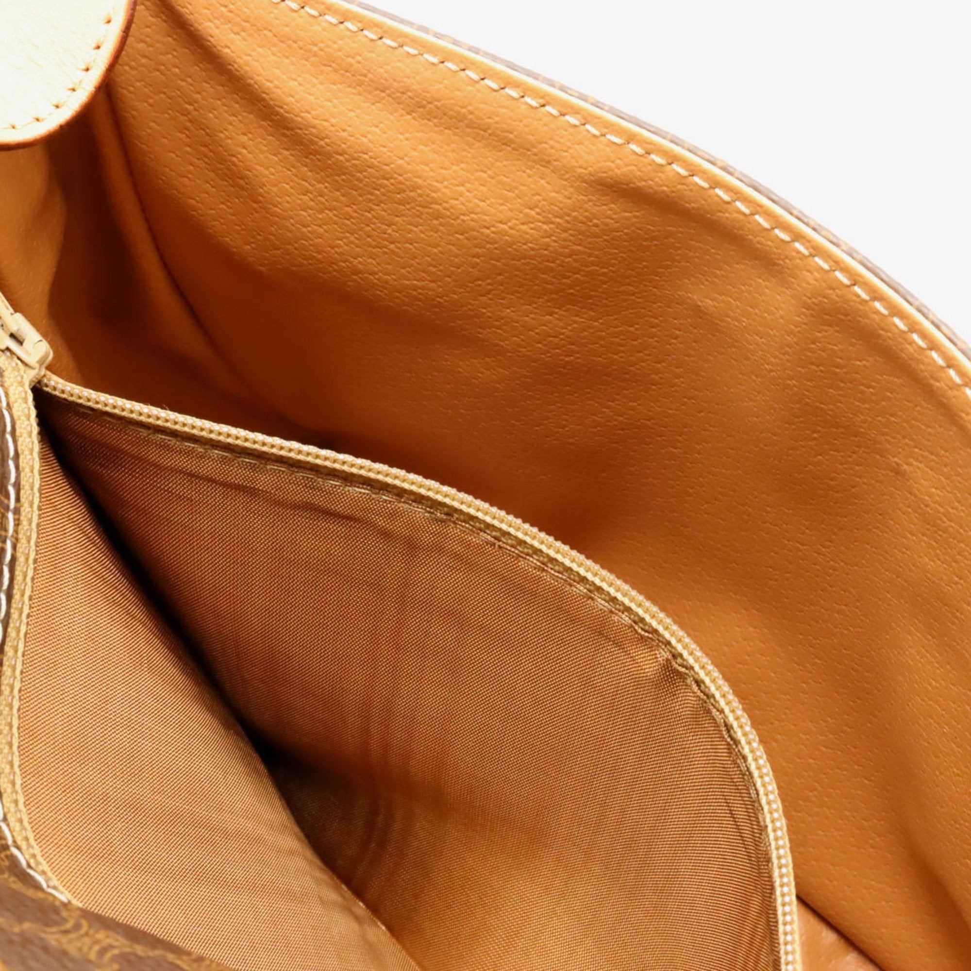 Celine Dark Brown Light Brown Pvc Leather Shoulder Bag (Pre-Owned)