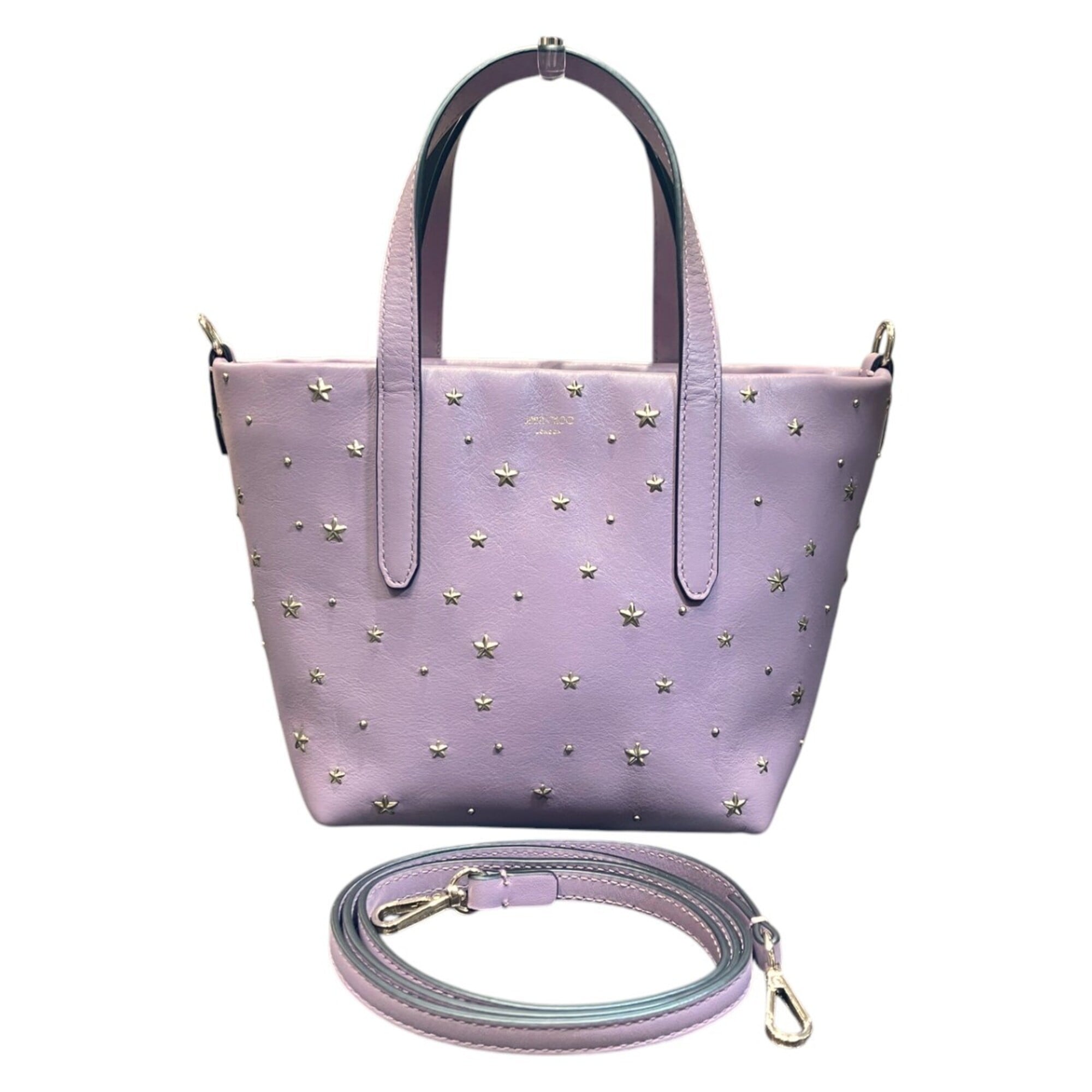 Jimmy Choo Purple Leather Metal Handbag (Pre-Owned)