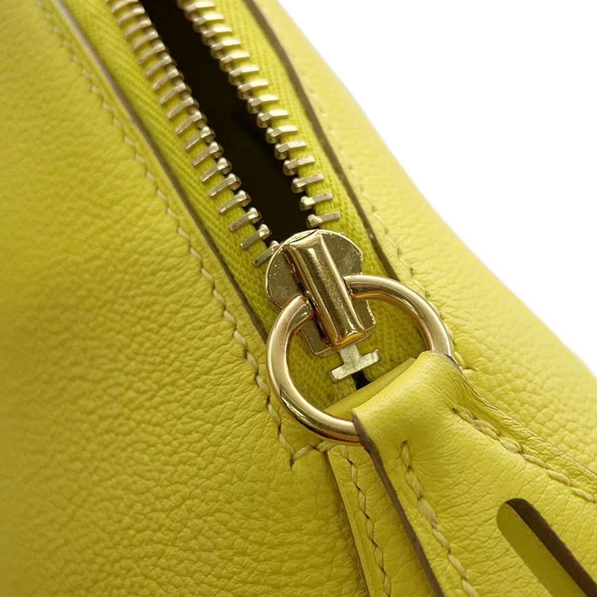 Hermes Bolide Lime Evercalf Leather Handbag (Pre-Owned)