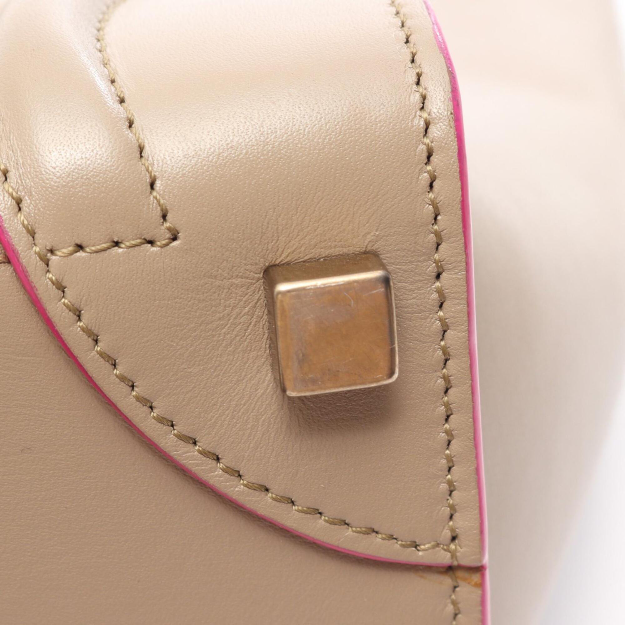 Celine Beige Leather Handbag Tote Bag (Pre-Owned)