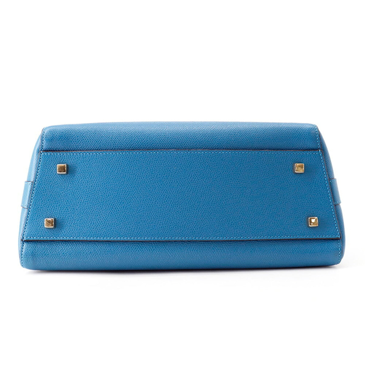 Valextra Blue Leather Handbag Shoulder Bag (Pre-Owned)