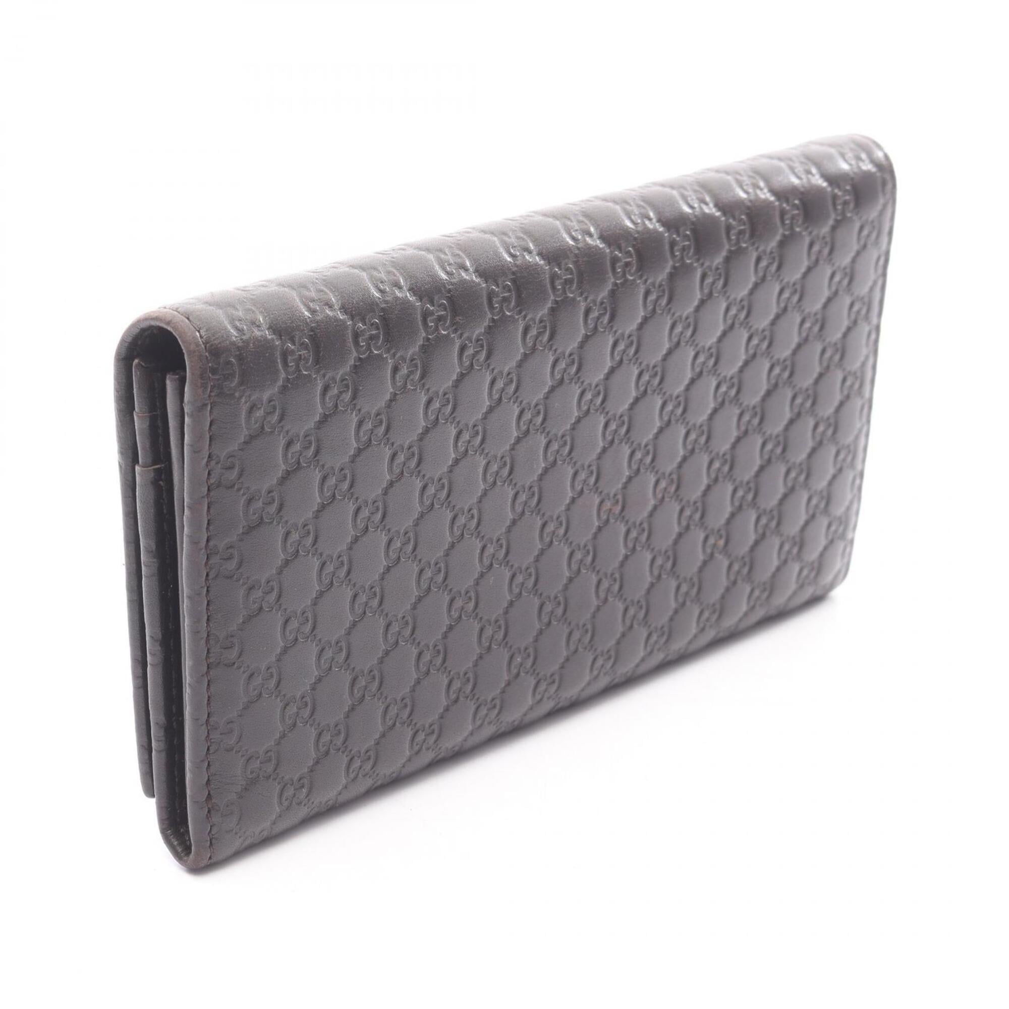 Gucci Brown Leather Long Wallet (Bi-Fold) (Pre-Owned)