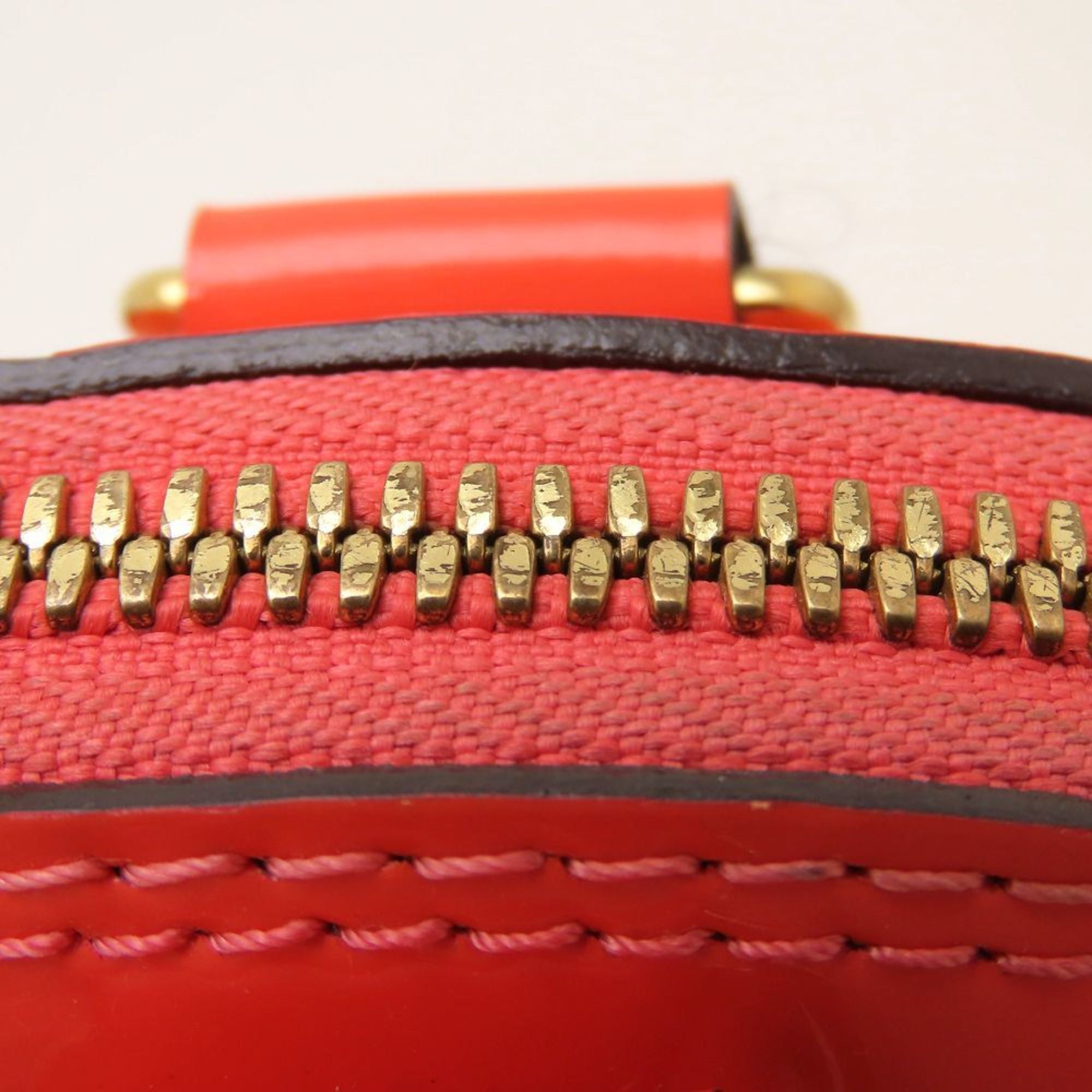 Louis Vuitton Rose Litchi Patent Leather Handbag (Pre-Owned)