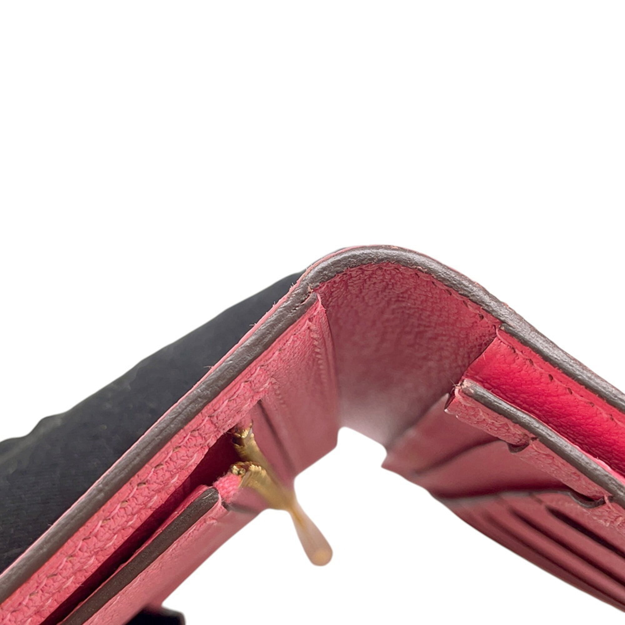 Hermes Pink Chevre Myzore Leather Long Wallet (Bi-Fold) (Pre-Owned)