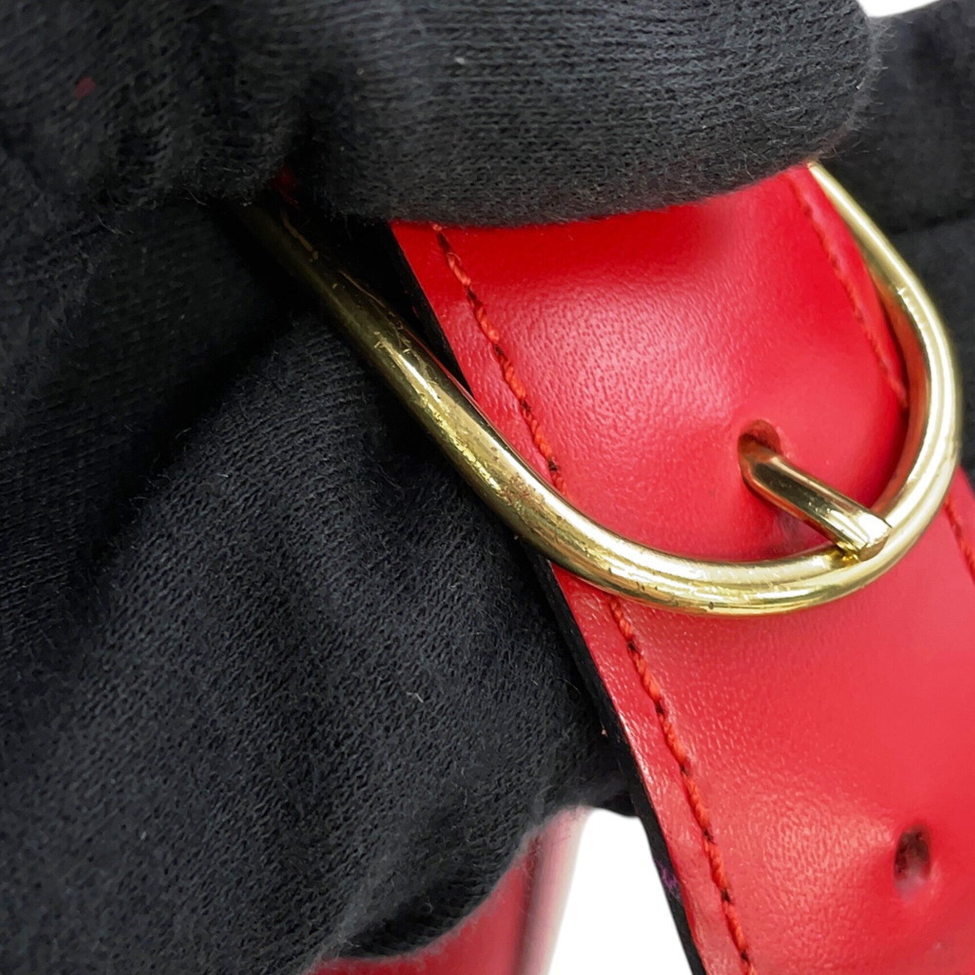 Louis Vuitton Epi Castilian Red Monogram Handbag Shoulder Bag (Pre-Owned)