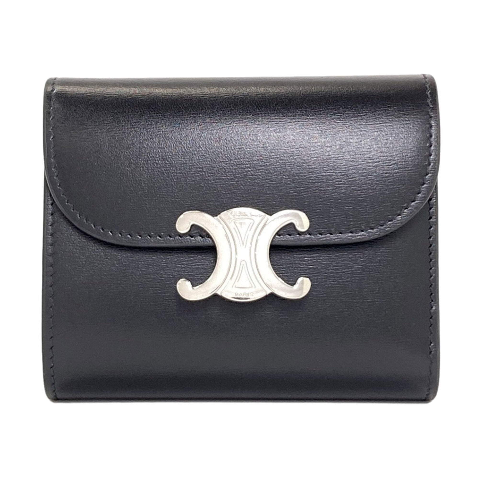 Celine Black Leather Wallet (Tri-Fold) (Pre-Owned)