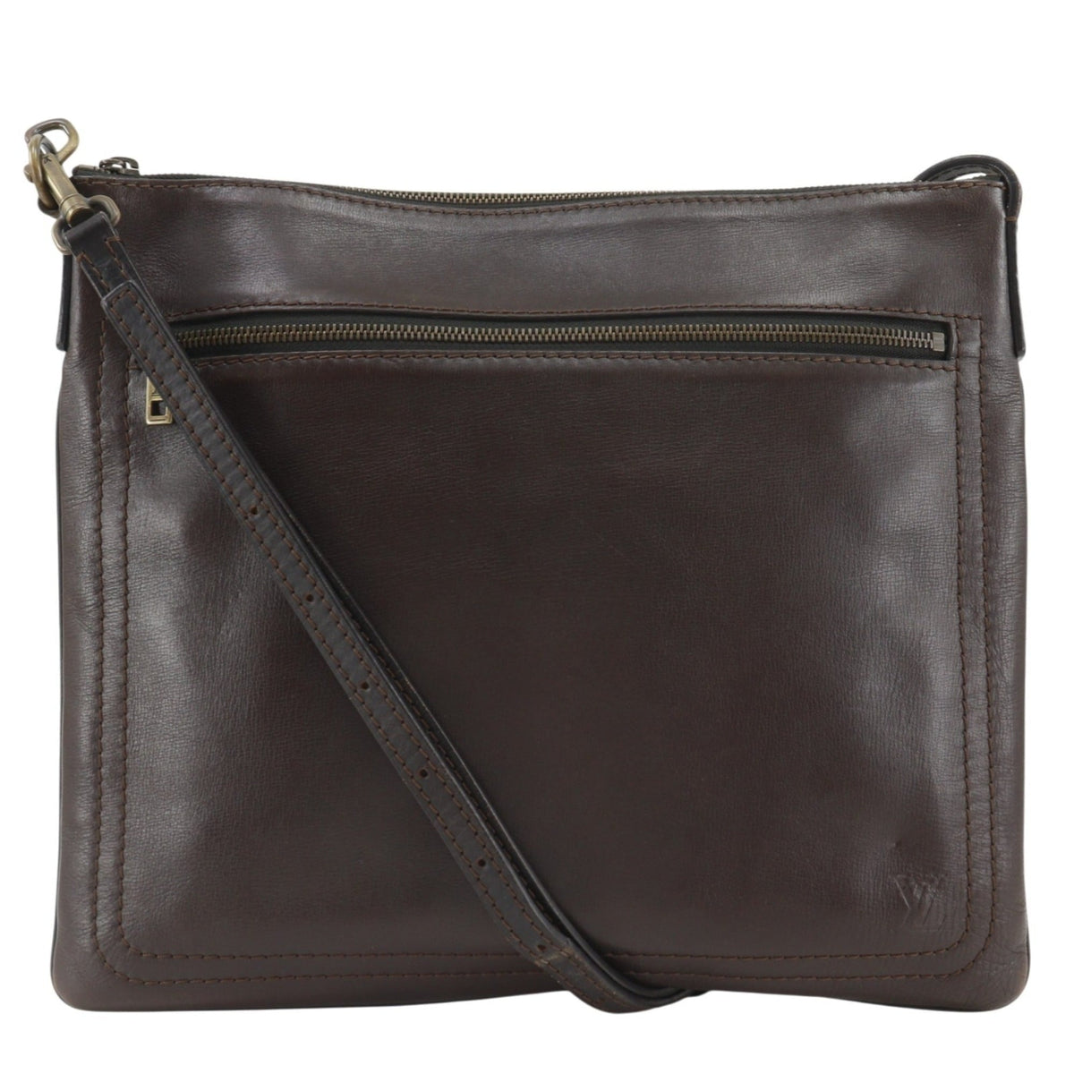 Louis Vuitton Brown Coffee Utah Leather Shoulder Bag (Pre-Owned)