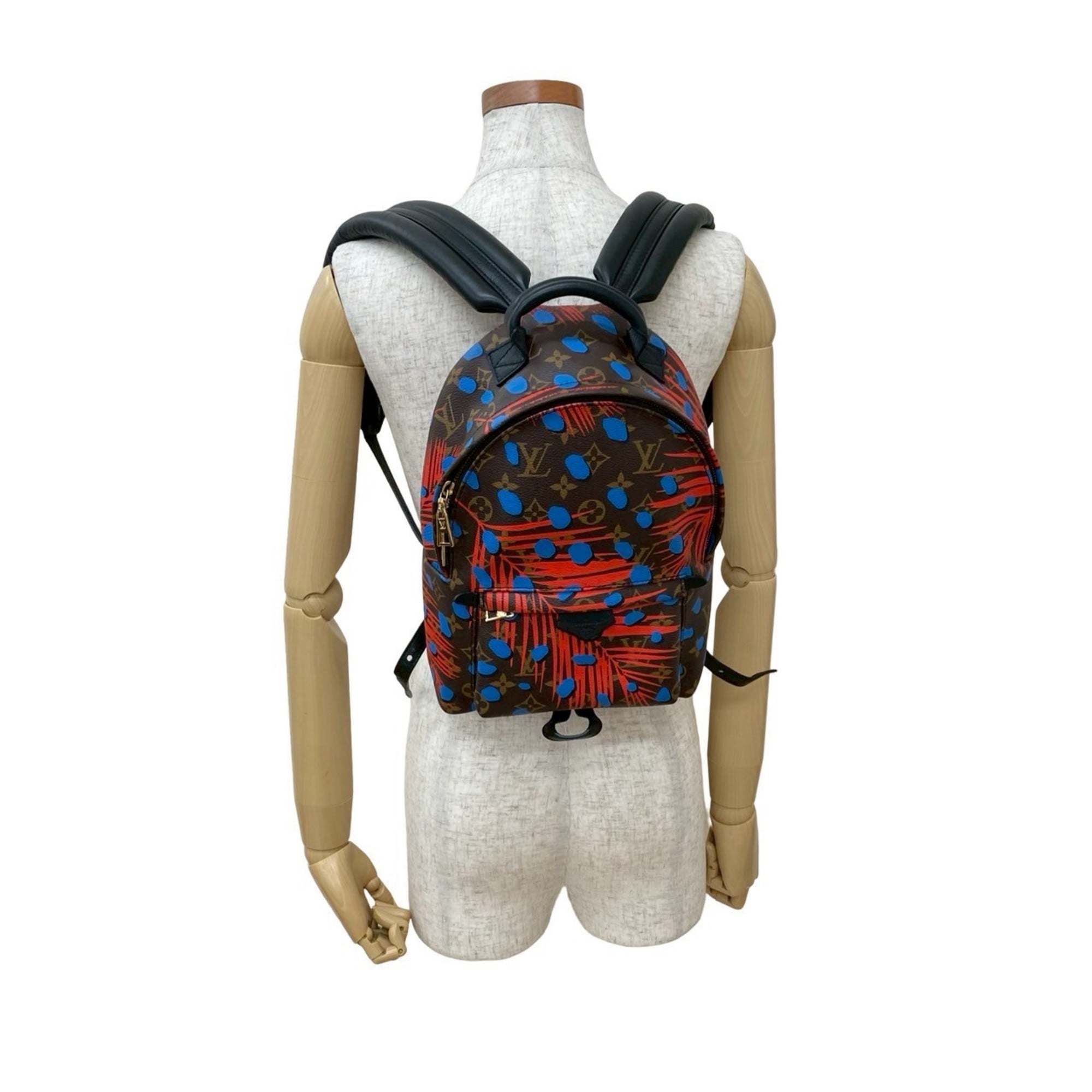 Louis Vuitton Blue Brown Red Color Leather Pvc Backpack (Pre-Owned)