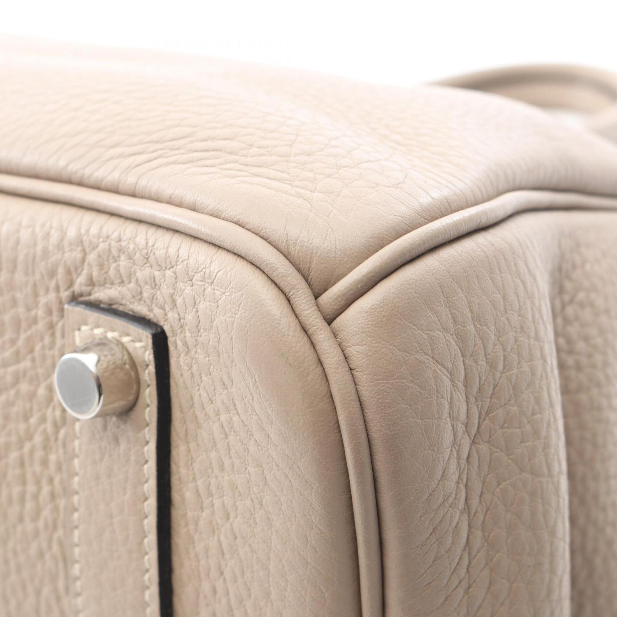 Hermes Beige Gris Tourterelle Leather Togo Leather Handbag (Pre-Owned)