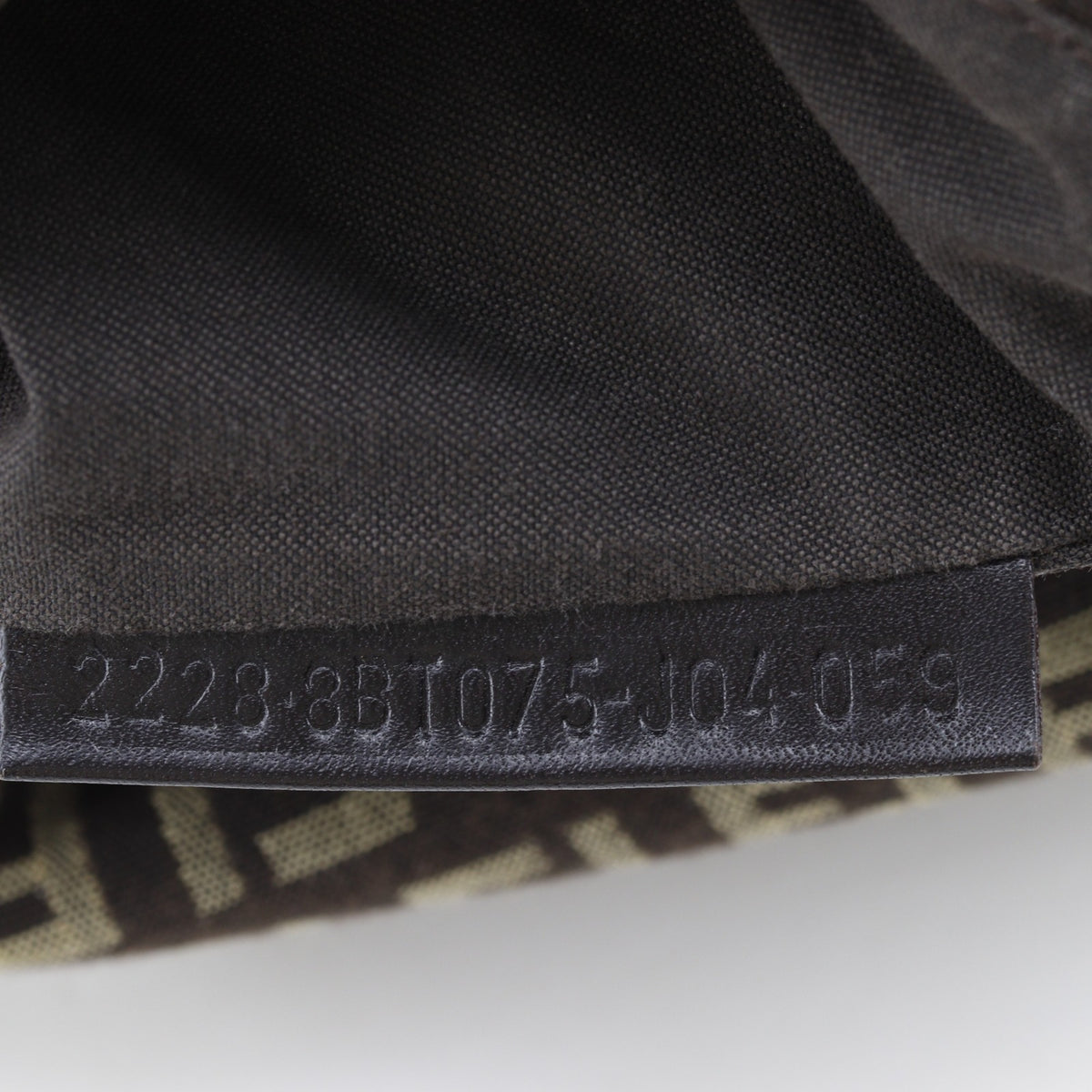 Fendi Brown Zucchino Canvas Shoulder Bag (Pre-Owned)