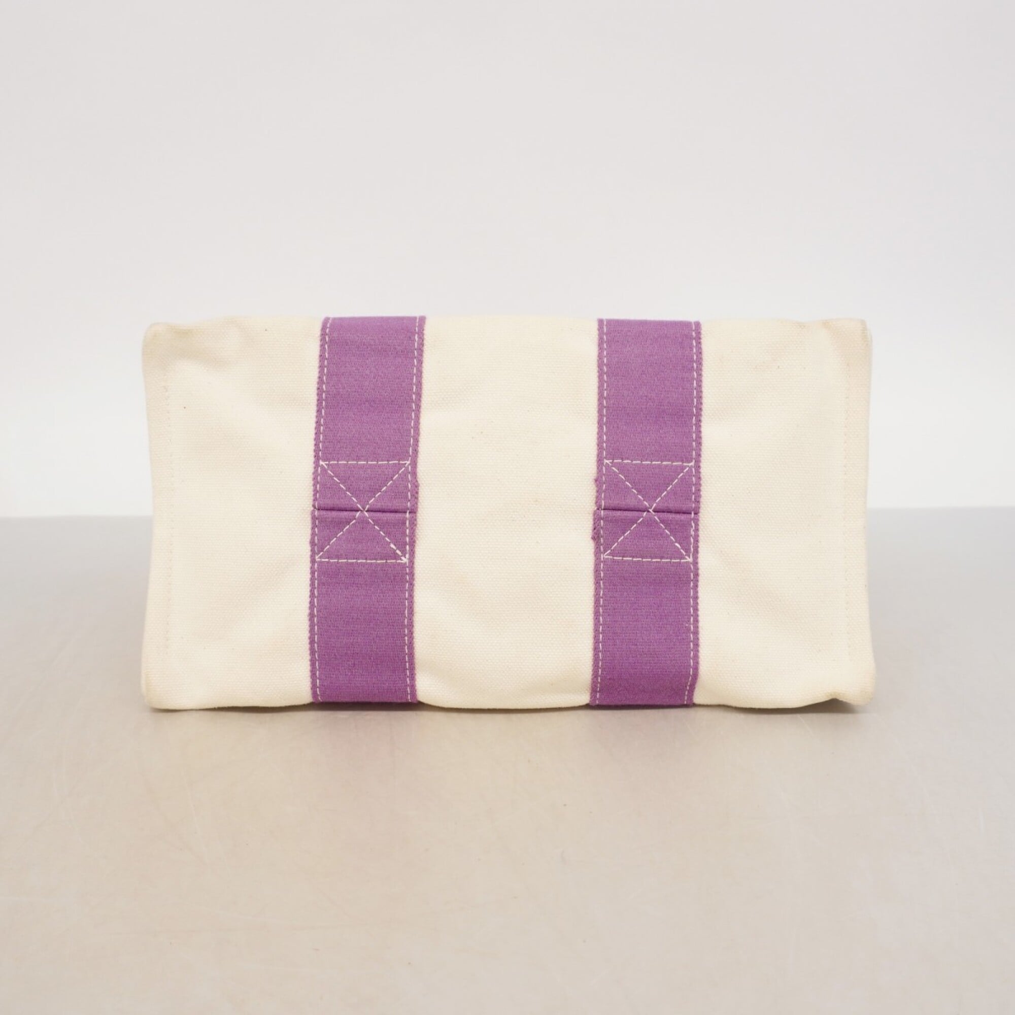 Hermes Purple Canvas Tote Bag (Pre-Owned)