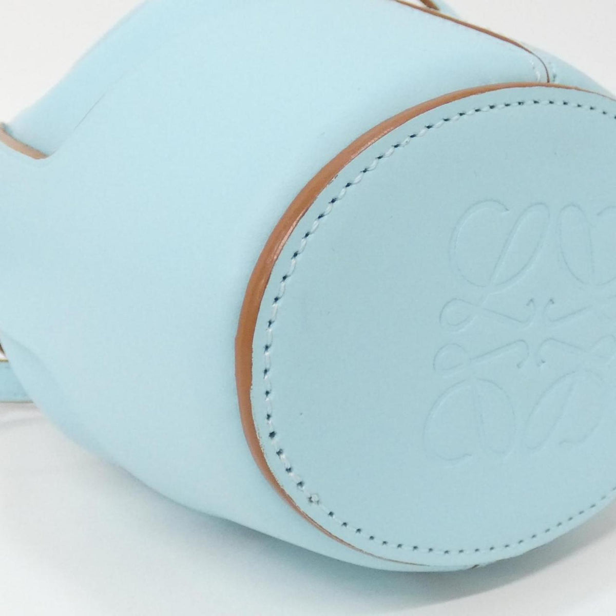 Loewe Blue Light Blue Leather Handbag Shoulder Bag (Pre-Owned)