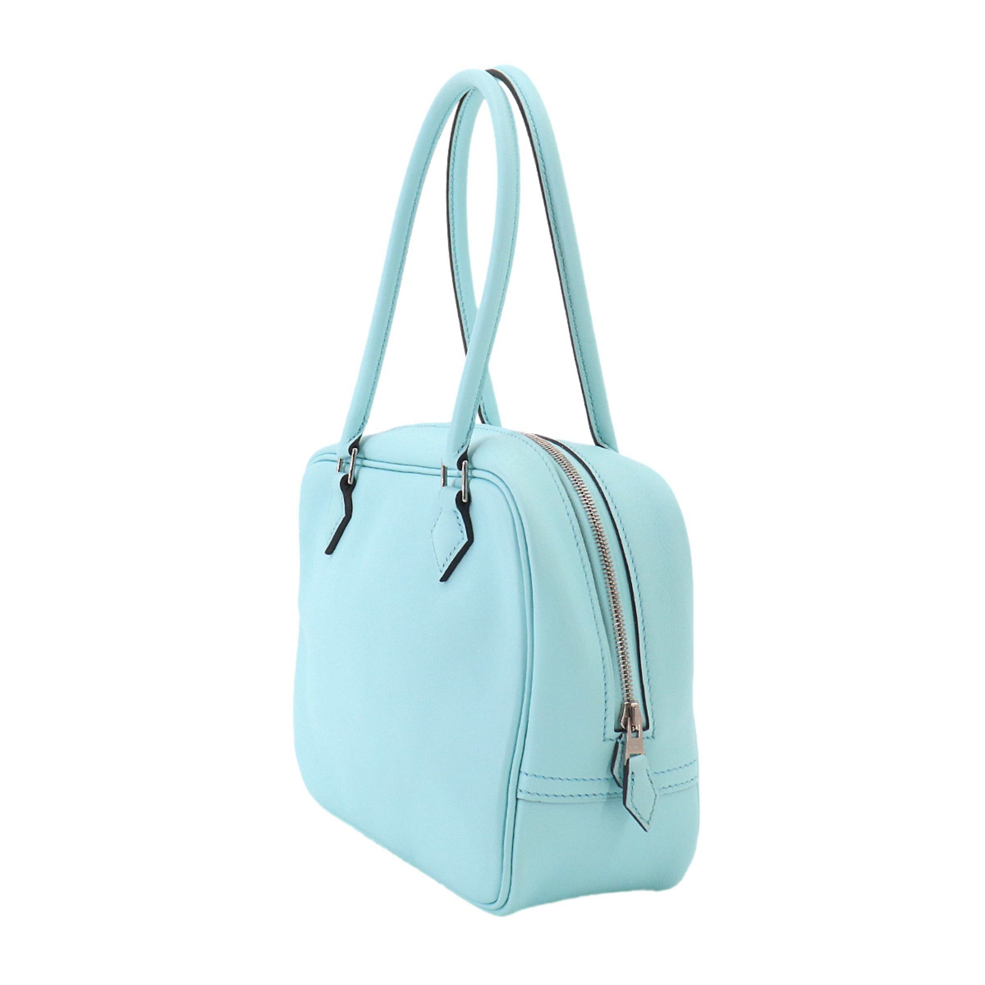Hermes Blue Zephyr Swift Leather Handbag (Pre-Owned)