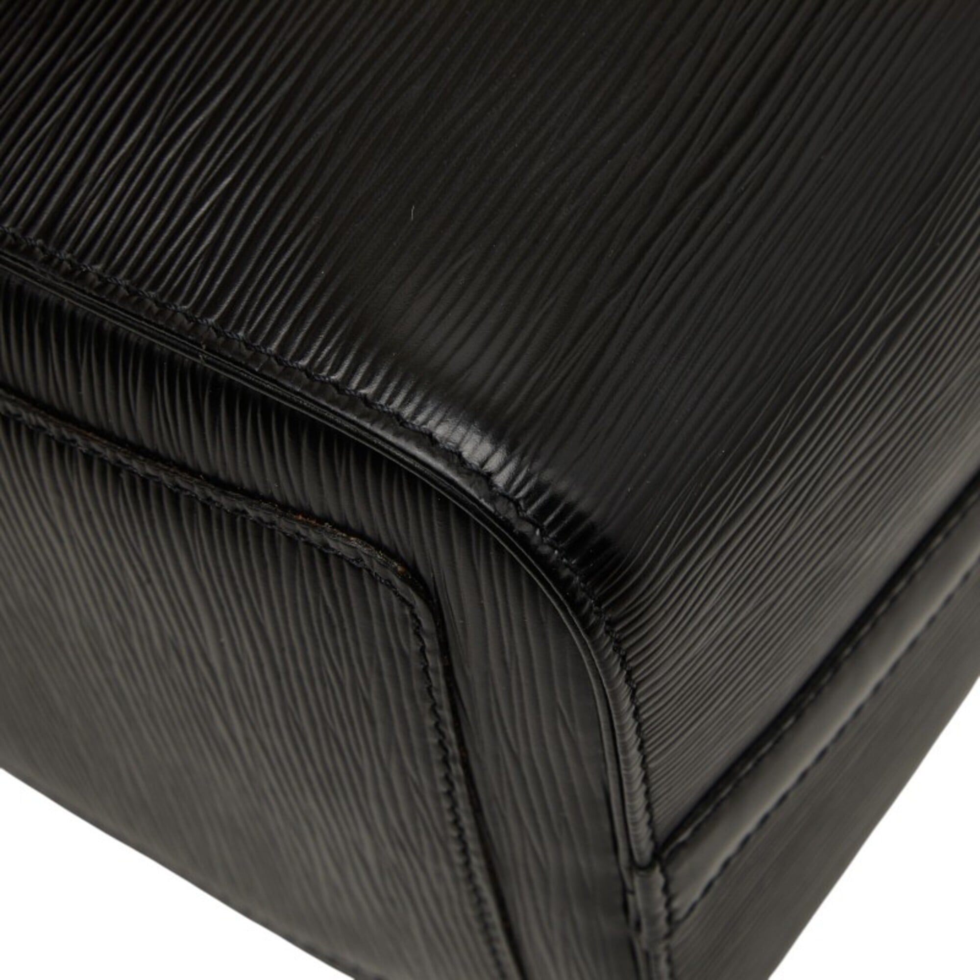Louis Vuitton Black Noir Leather Boston Bag Handbag (Pre-Owned)