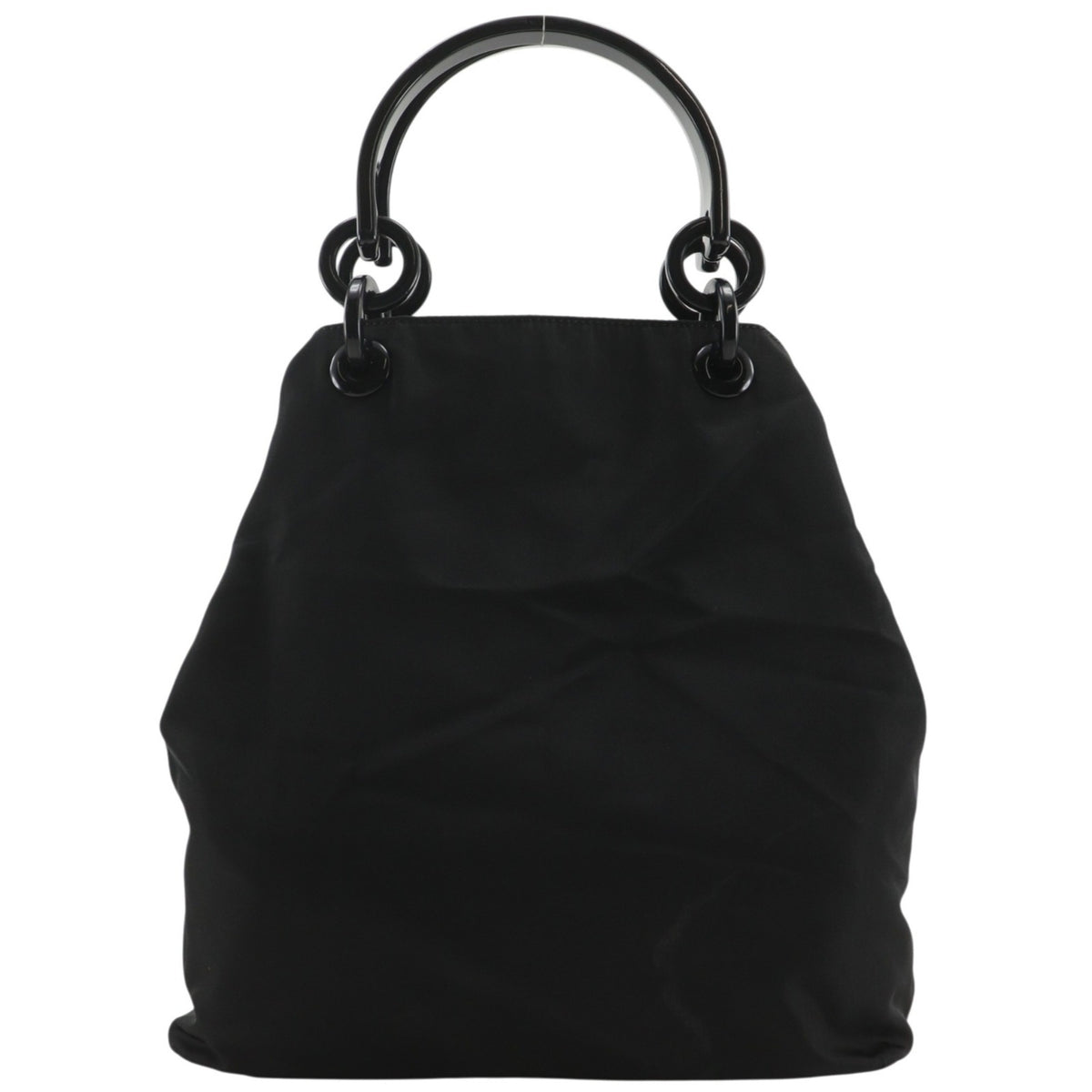 Prada Black Nylon Plastic Handbag (Pre-Owned)