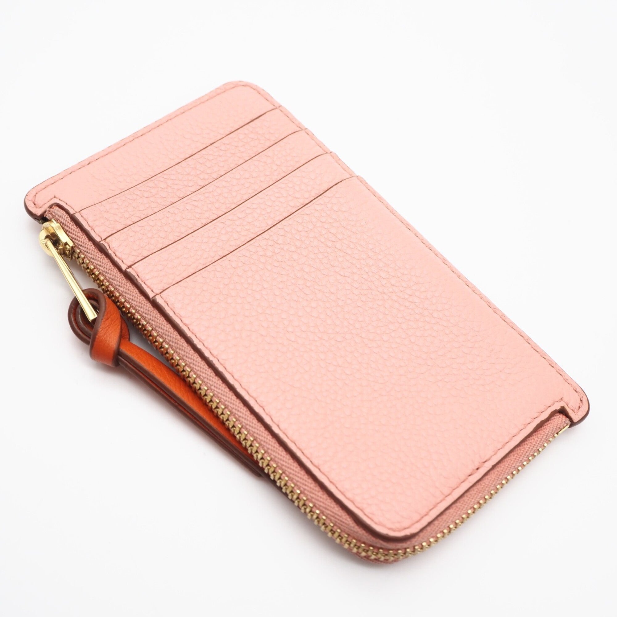 Loewe Pink Orange Leather Coin Purse/Coin Case (Pre-Owned)