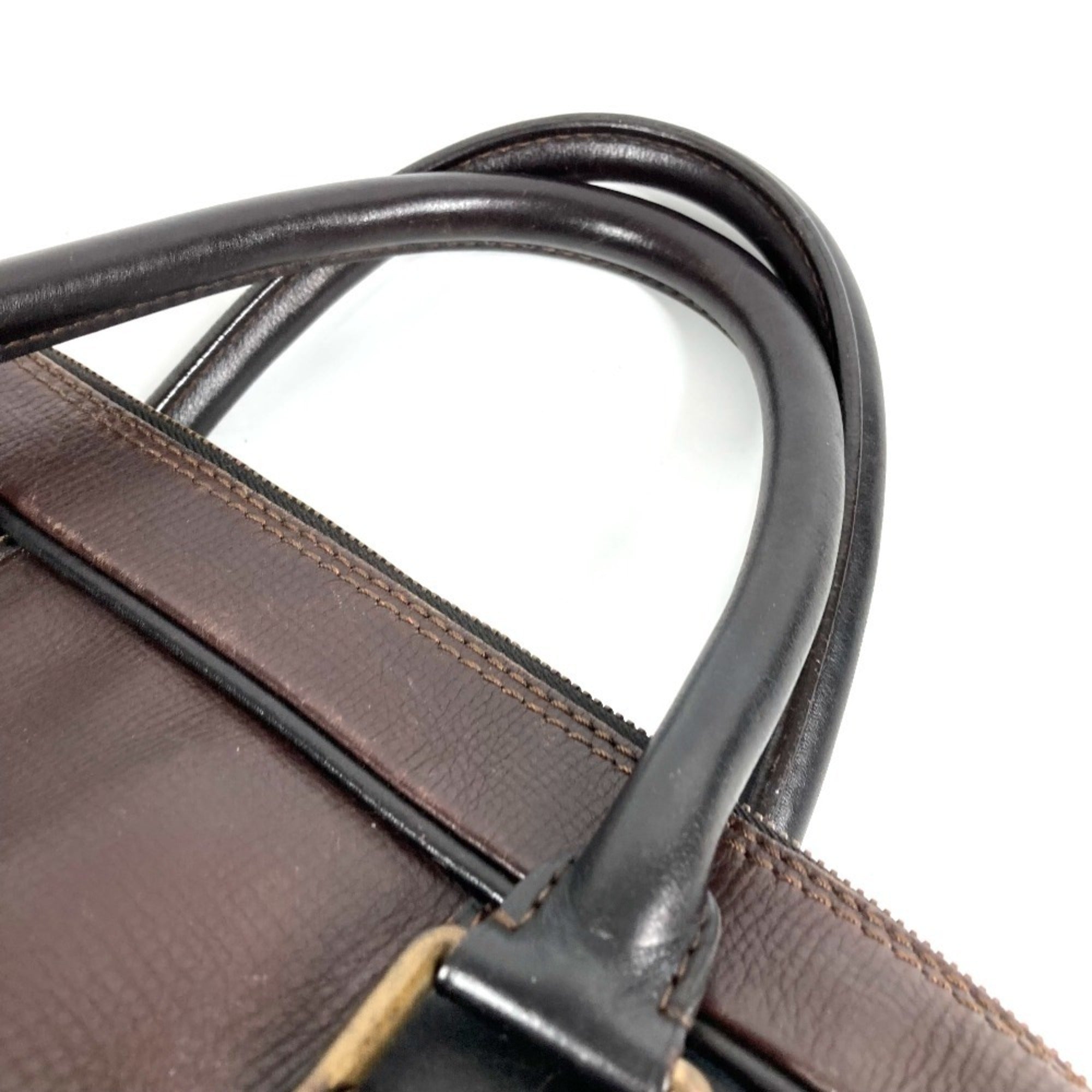 Louis Vuitton Brown Galle Utah Leather Leather Briefcase Handbag Tote Bag (Pre-Owned)