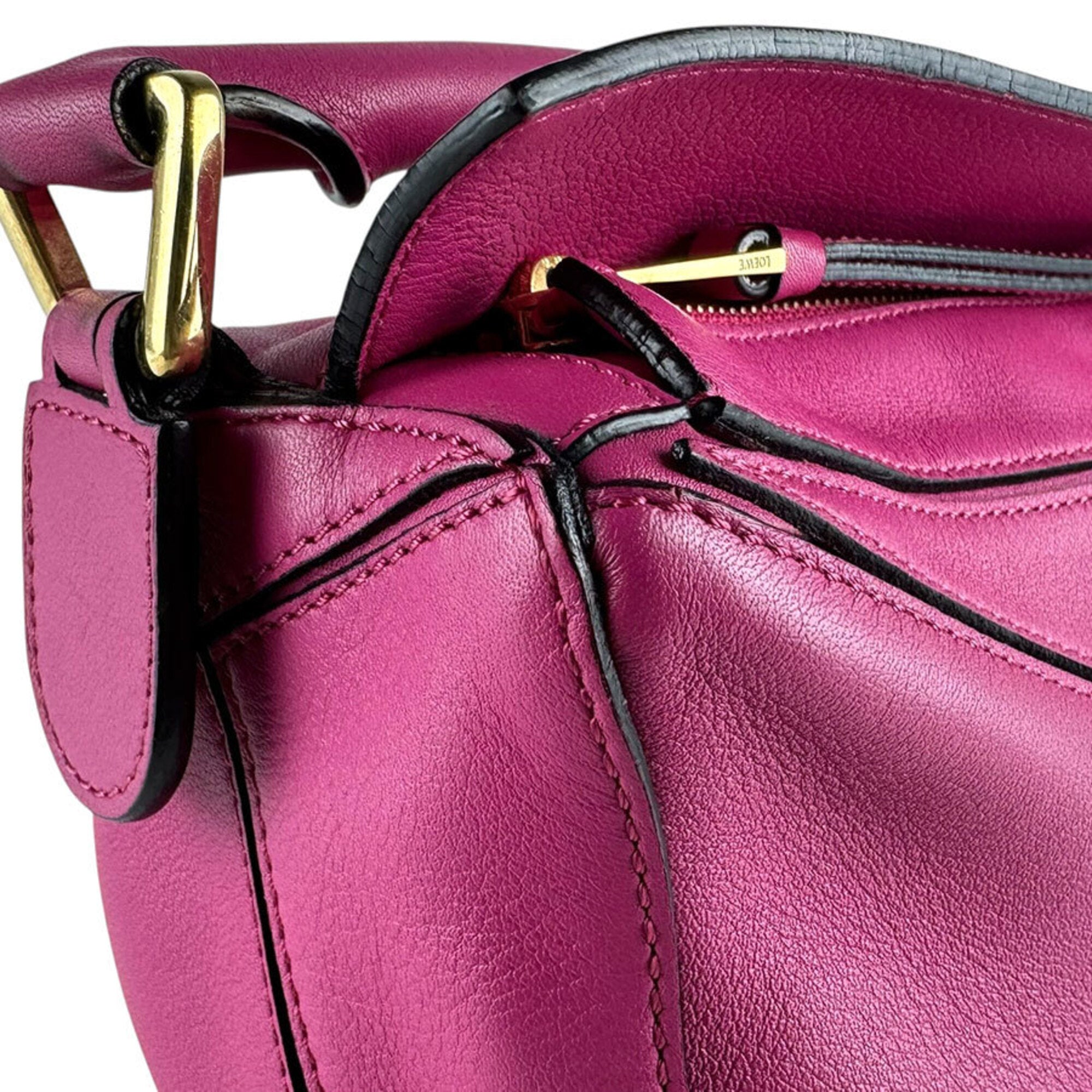 Loewe Pink Leather Handbag Shoulder Bag (Pre-Owned)