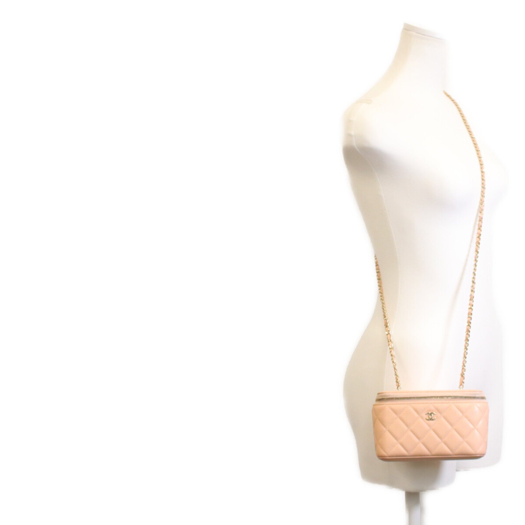 Chanel Pink Grained Calfskin Shoulder Bag (Pre-Owned)