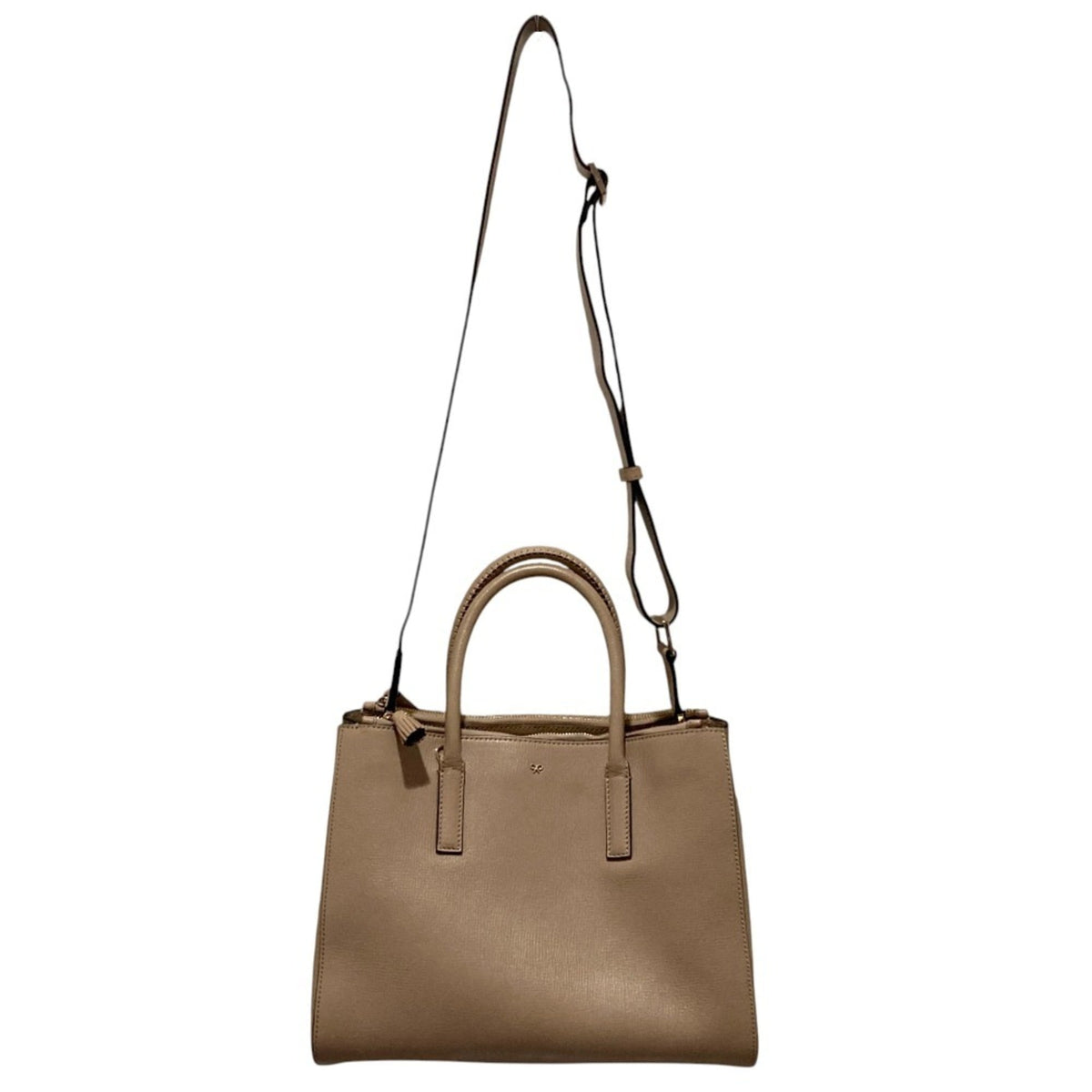 Anya Hindmarch Beige Leather Shoulder Bag Tote Bag (Pre-Owned)