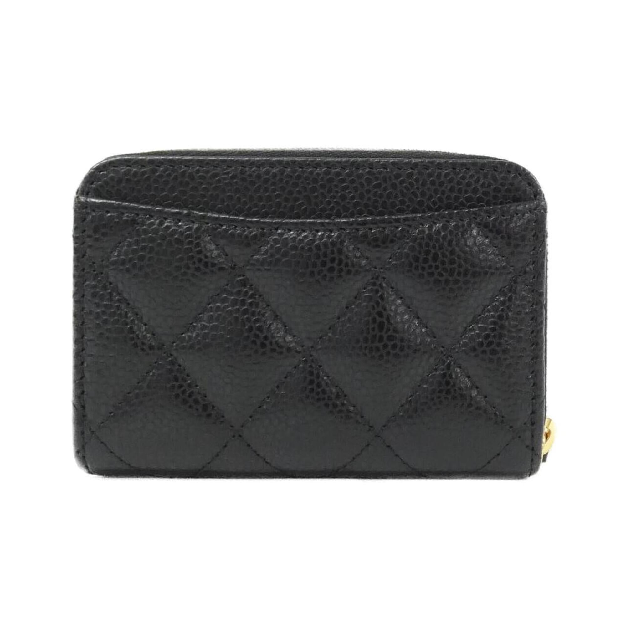 Chanel Black Grained Calfskin Coin Purse/Coin Case (Pre-Owned)