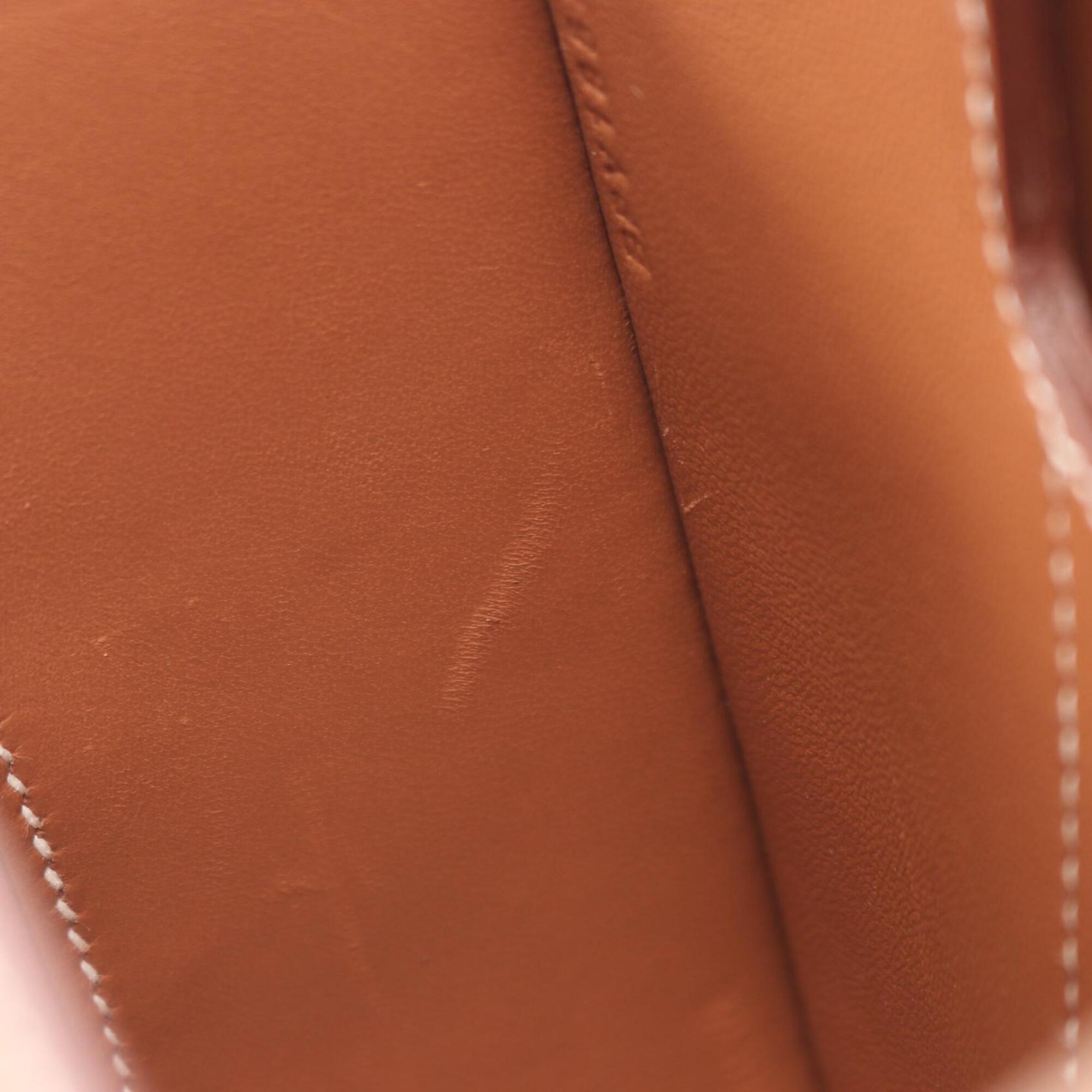Hermes Brown Gold Epsom Leather Leather Handbag Shoulder Bag (Pre-Owned)