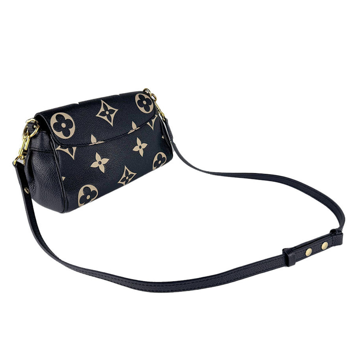 Louis Vuitton Beige Black Monogram Empreinte Shoulder Bag (Pre-Owned)