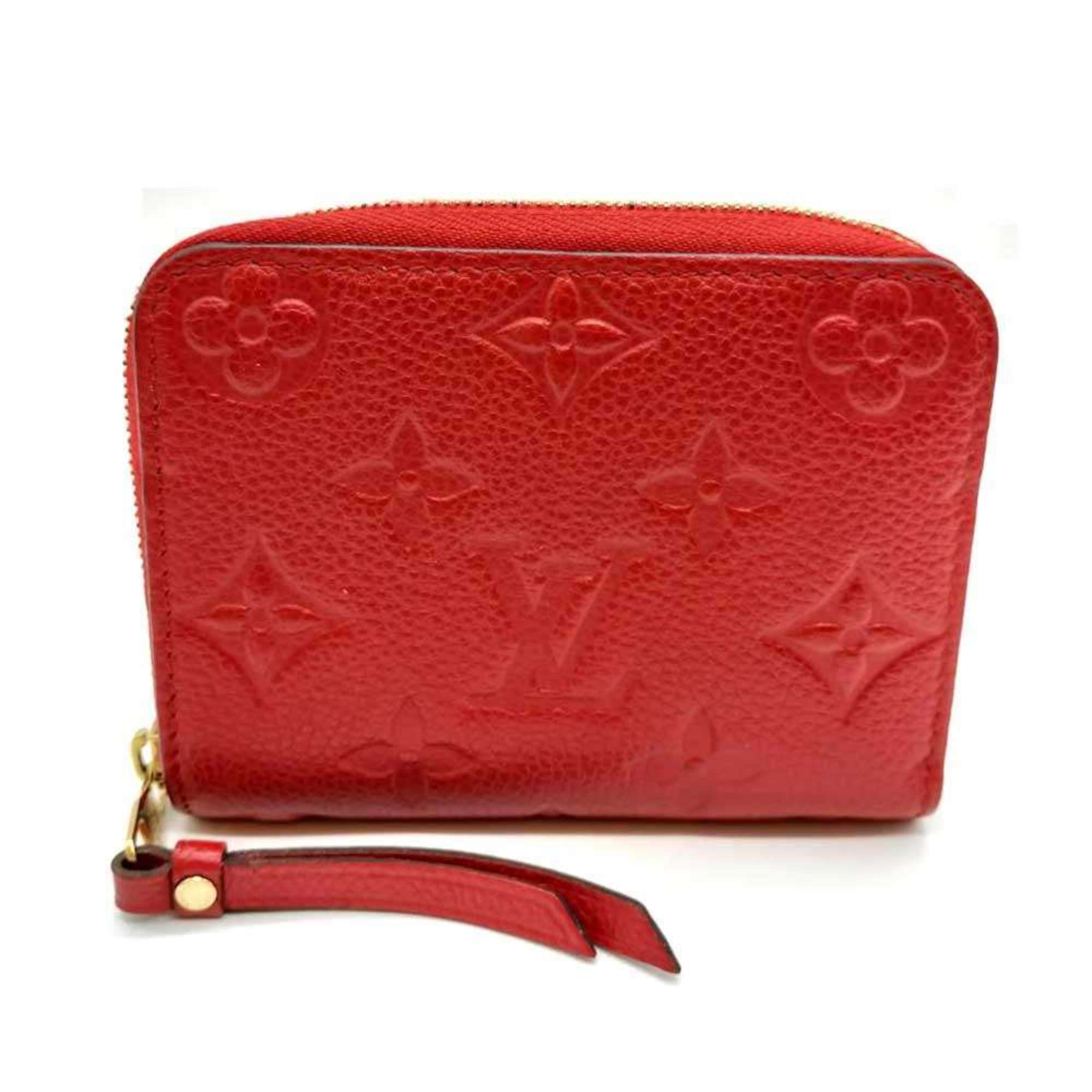 Louis Vuitton Monogram Empreinte Red Color Sacrlet Monogram Empreinte Coin Purse/Coin Case (Pre-Owned)