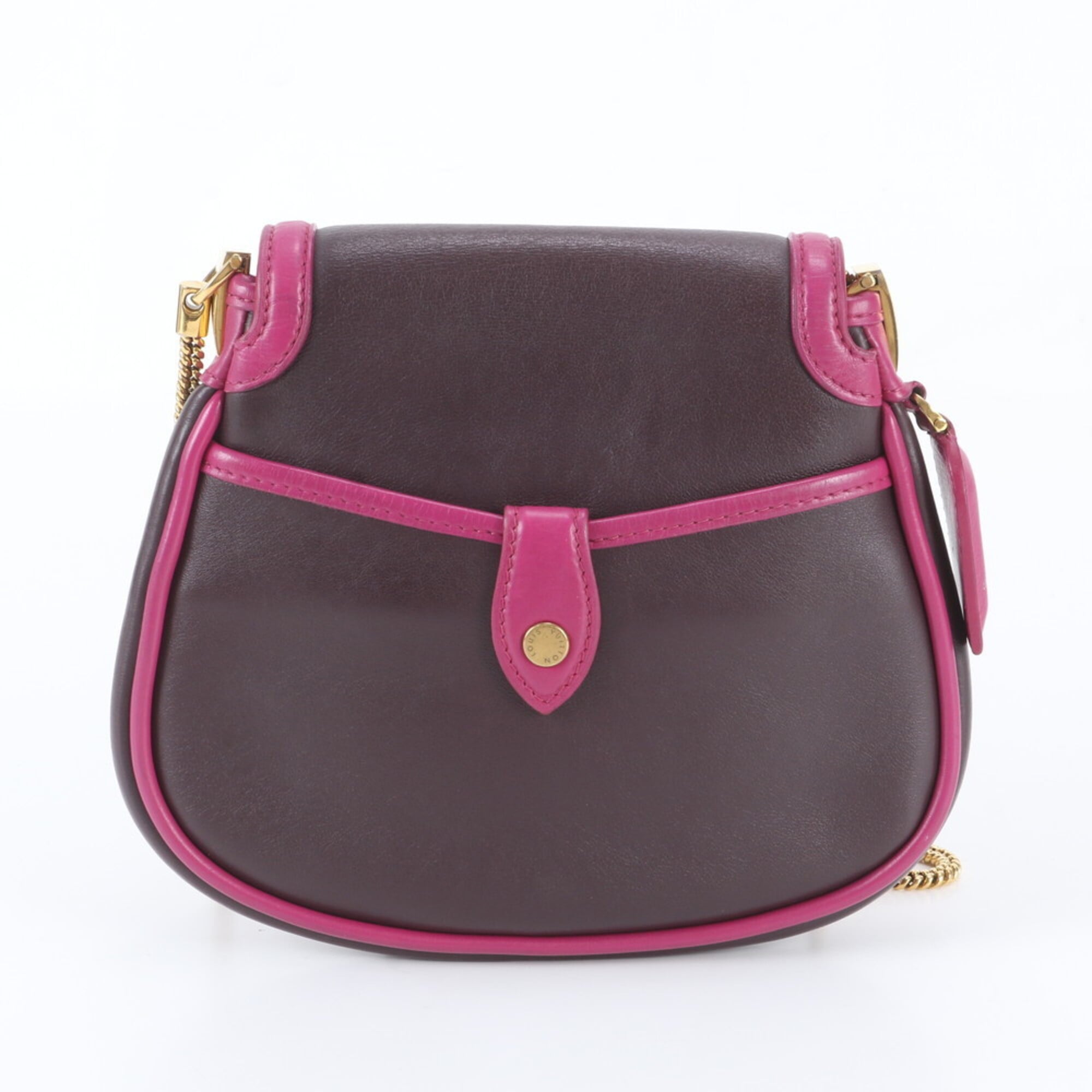 Louis Vuitton Prune Leather Shoulder Bag (Pre-Owned)