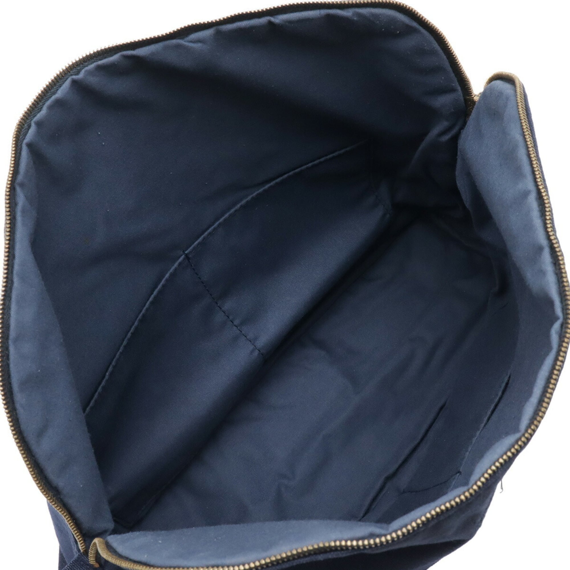 Hermes Navy Canvas Clutch Bag Pouch (Pre-Owned)