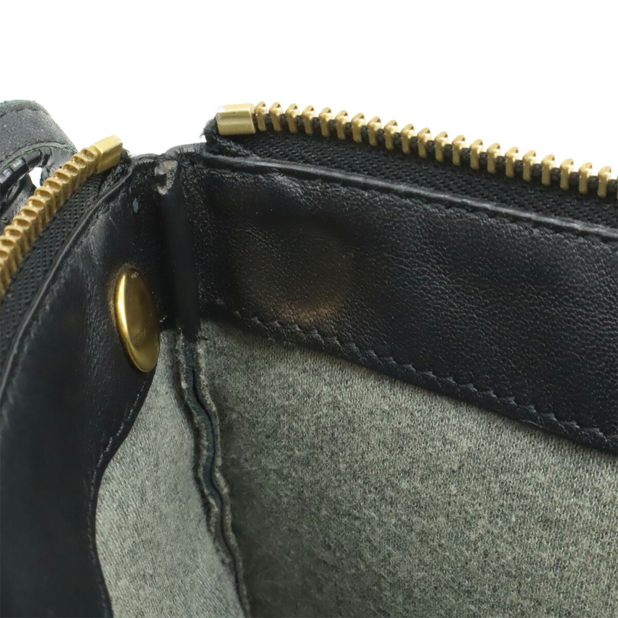 Celine Black Leather Handbag Pochette Pouch Shoulder Bag (Pre-Owned)