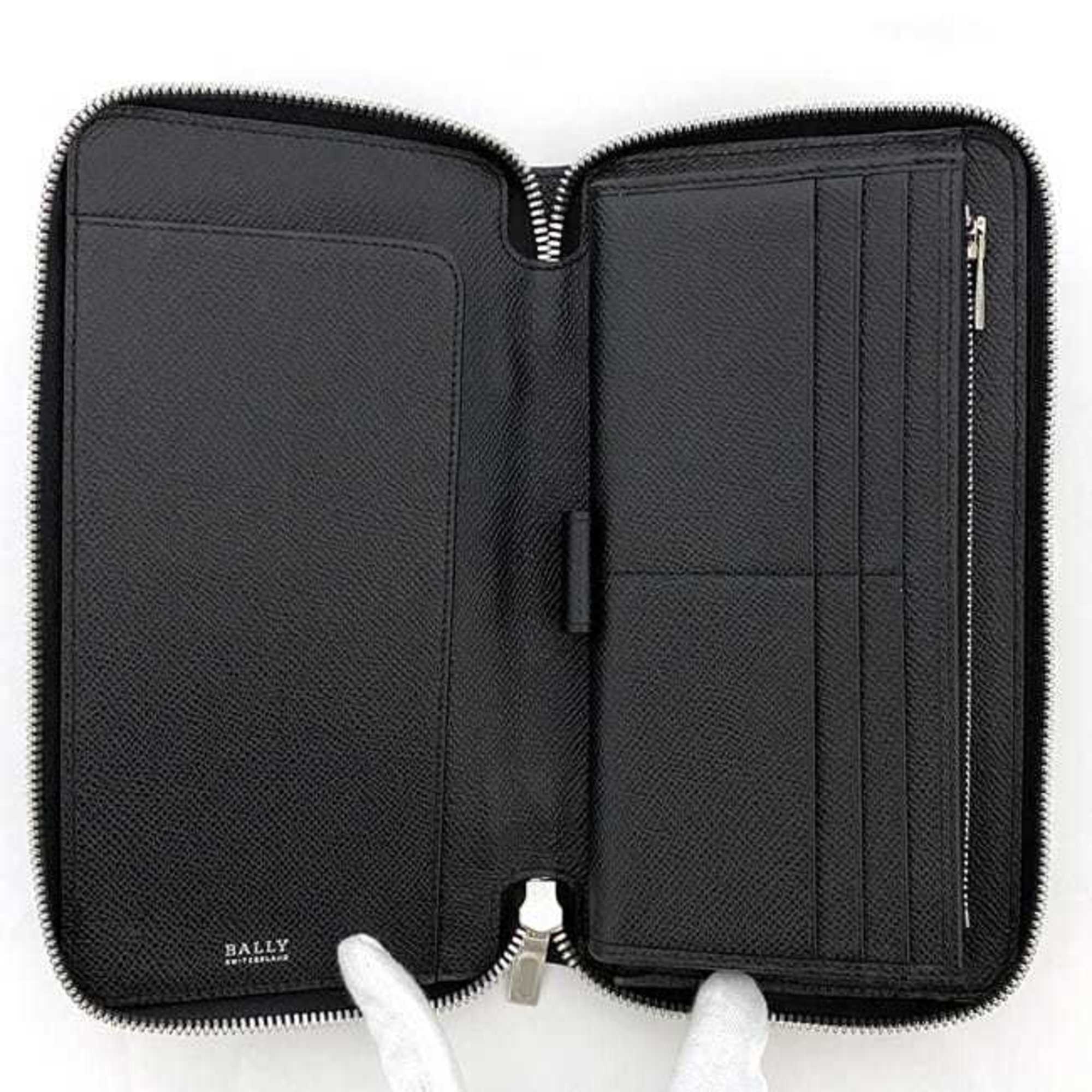 Bally Black Leather Long Wallet (Bi-Fold) (Pre-Owned)