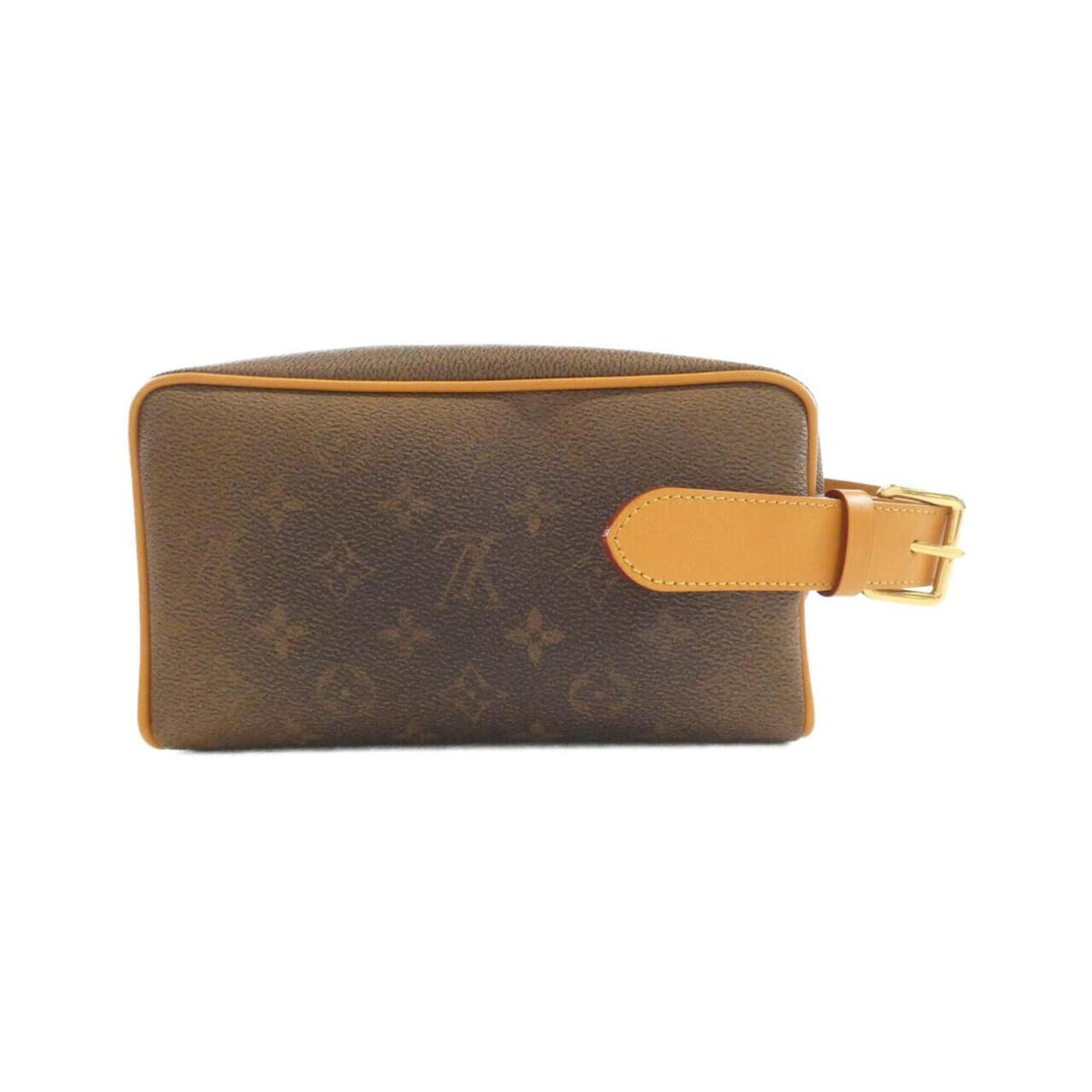 Louis Vuitton Marron Monogram Coated Canvas Handbag Pouch (Pre-Owned)