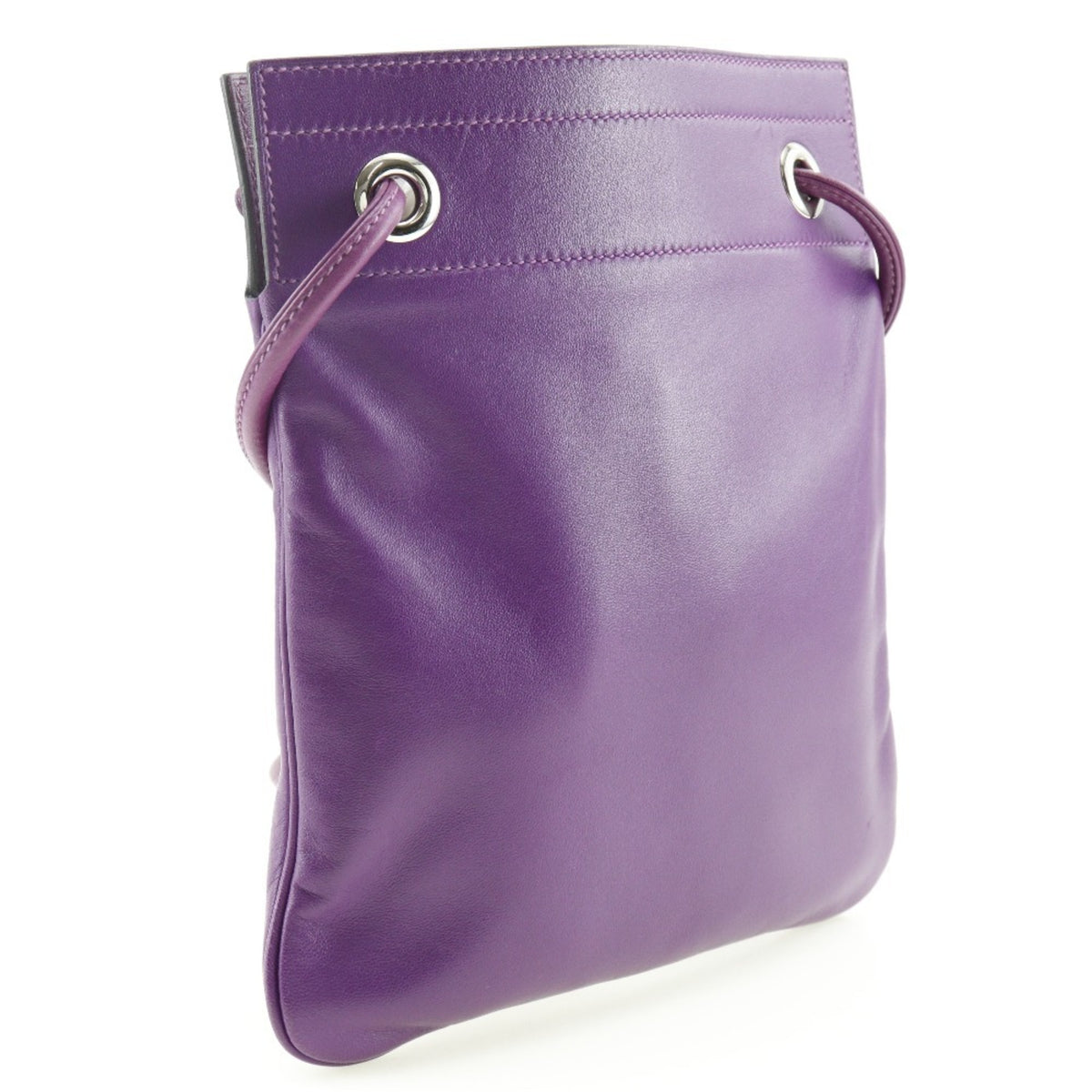 Hermes Purple Swift Leather Shoulder Bag (Pre-Owned)