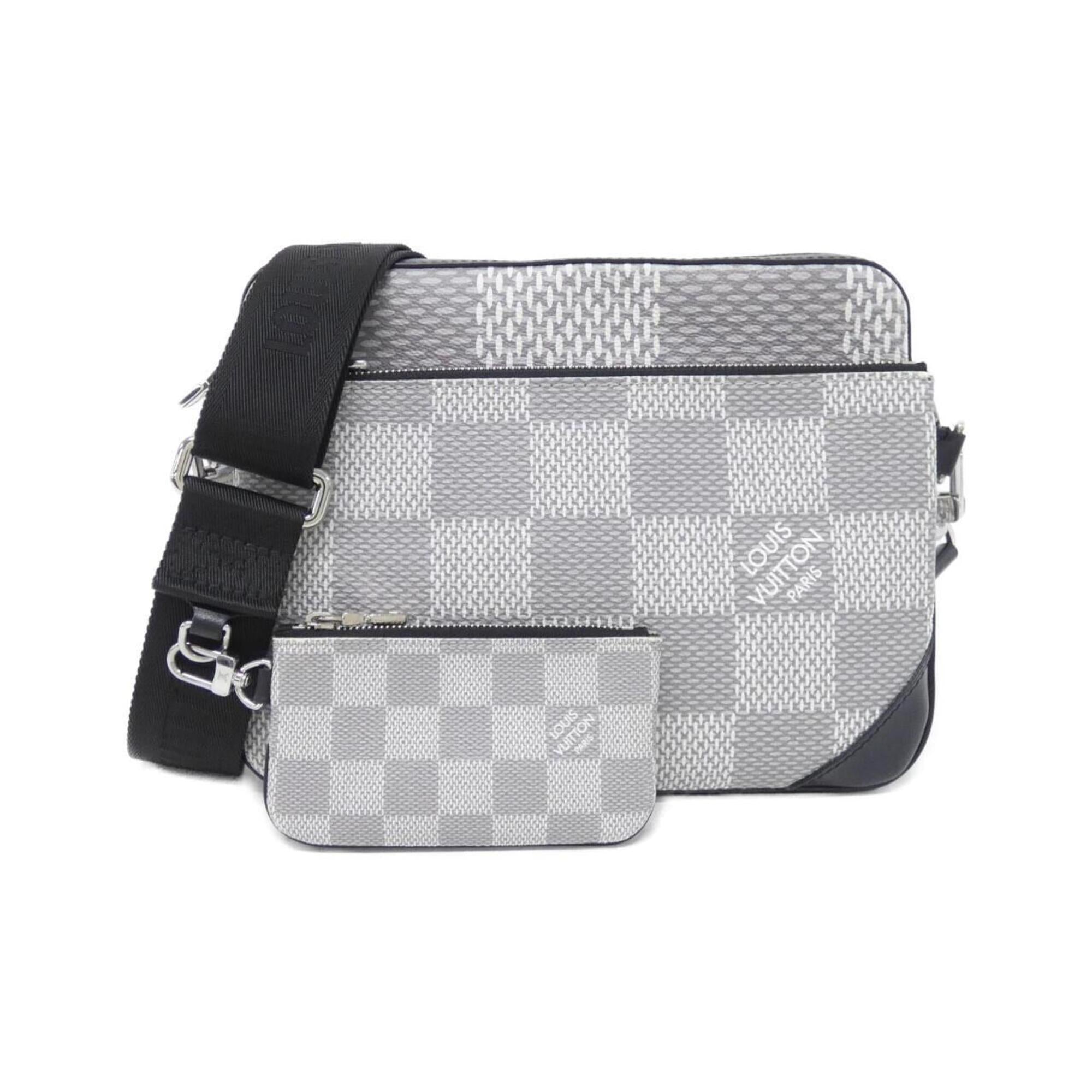 Louis Vuitton Gray Coated Canvas Shoulder Bag (Pre-Owned)