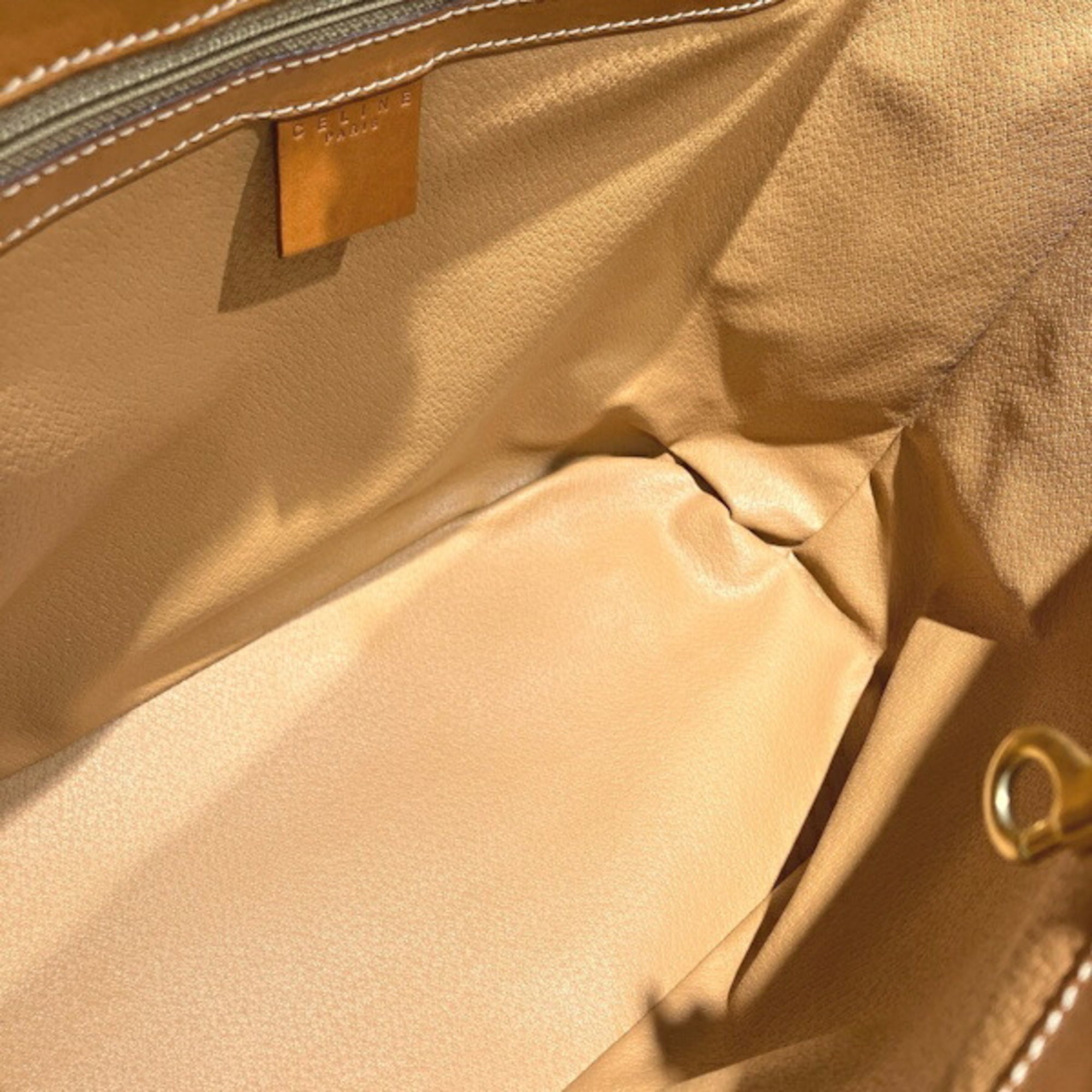 Celine Brown Leather Pvc Tote Bag (Pre-Owned)
