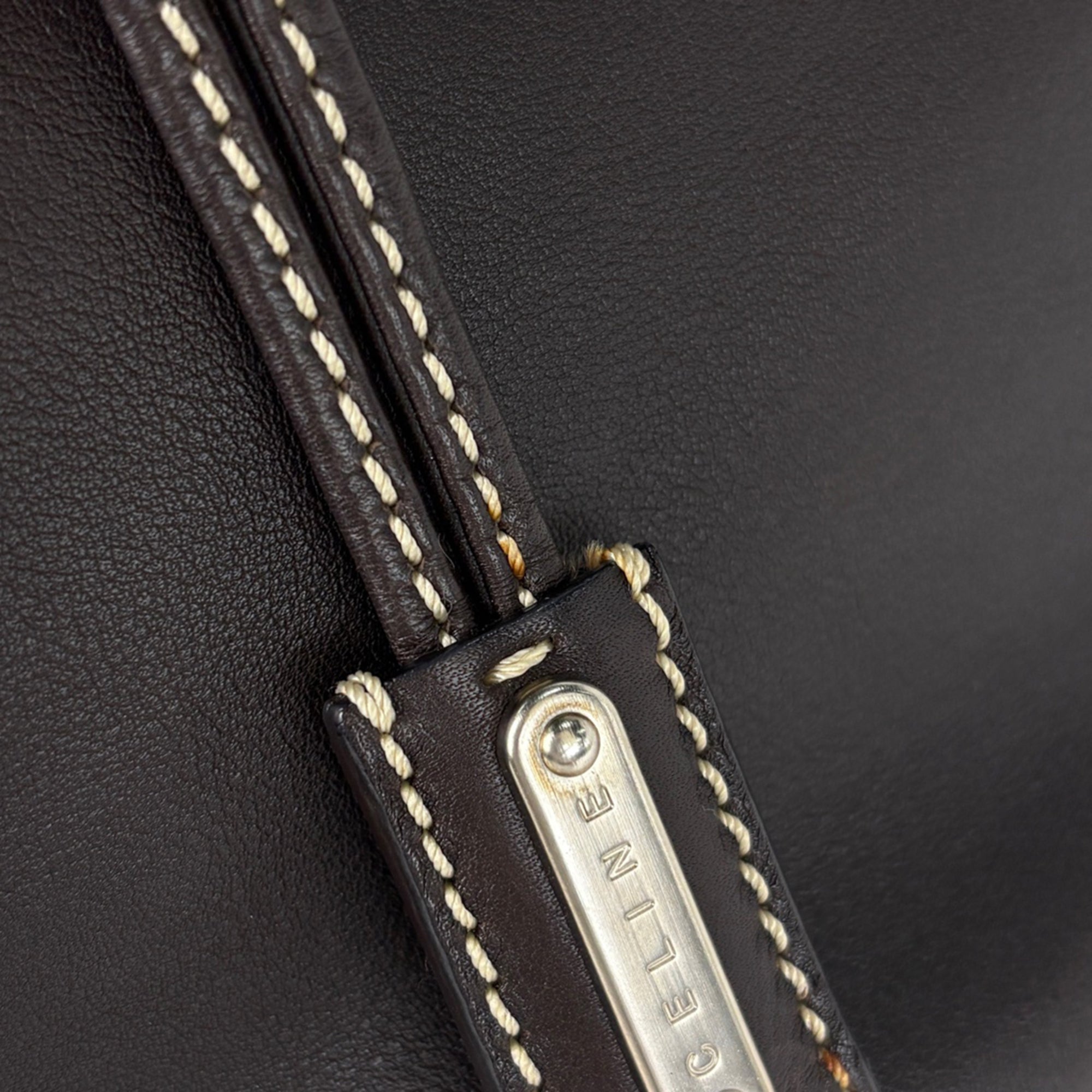 Celine Dark Brown Leather Handbag (Pre-Owned)