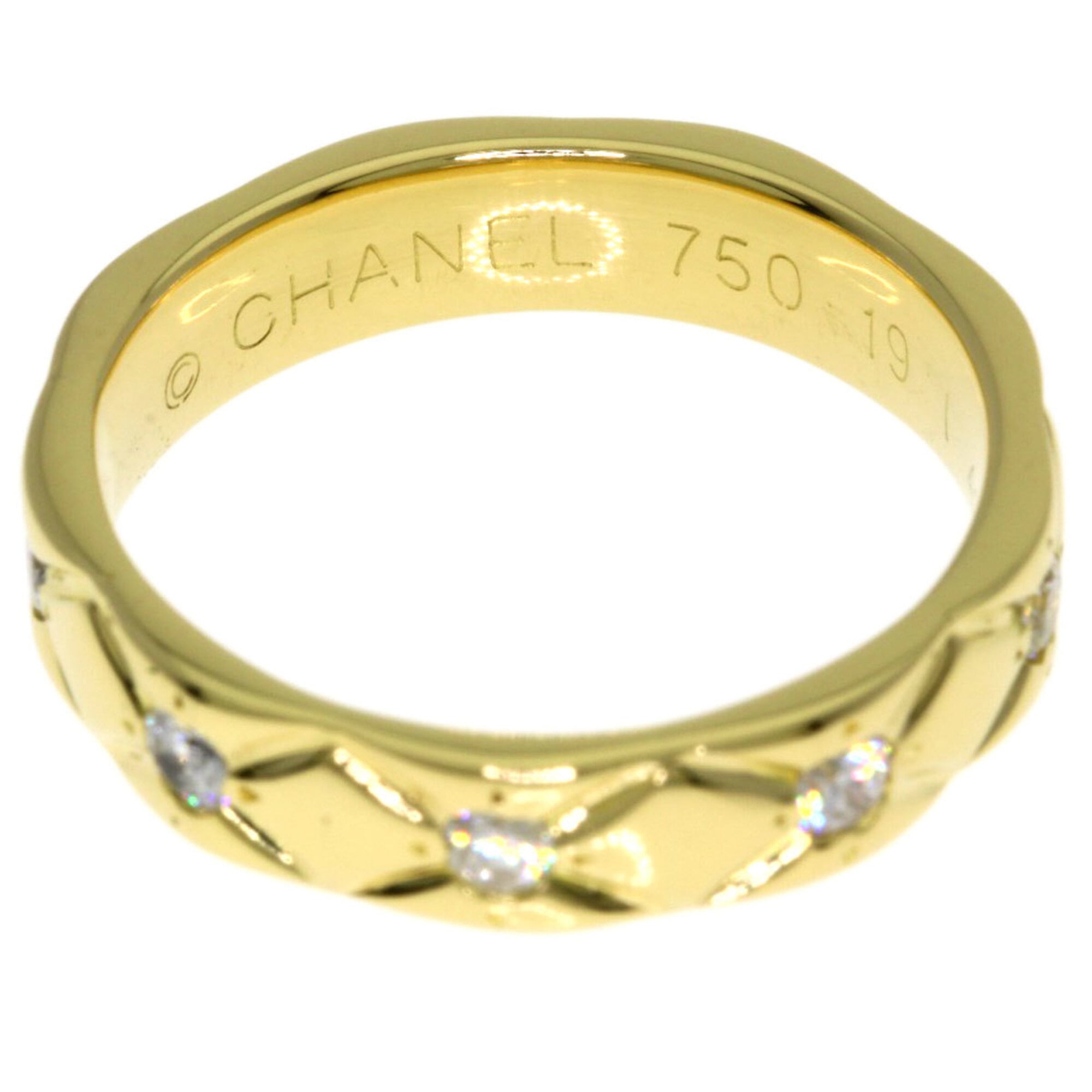 Chanel Matelasse Yellow Gold (18K) Band Ring (Pre-Owned)