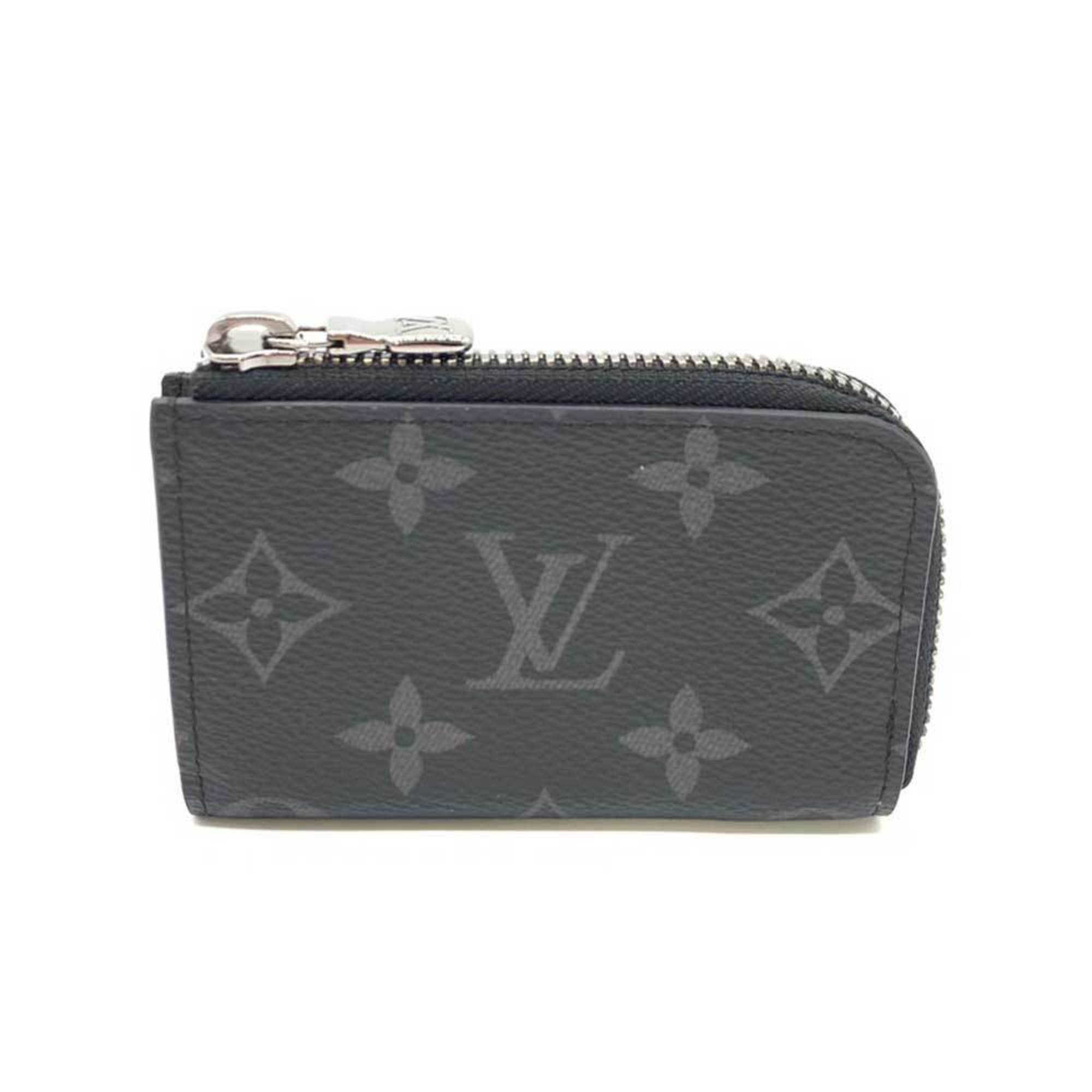 Louis Vuitton Monogram Eclipse Black Gray Monogram Eclipse Coin Purse/Coin Case (Pre-Owned)