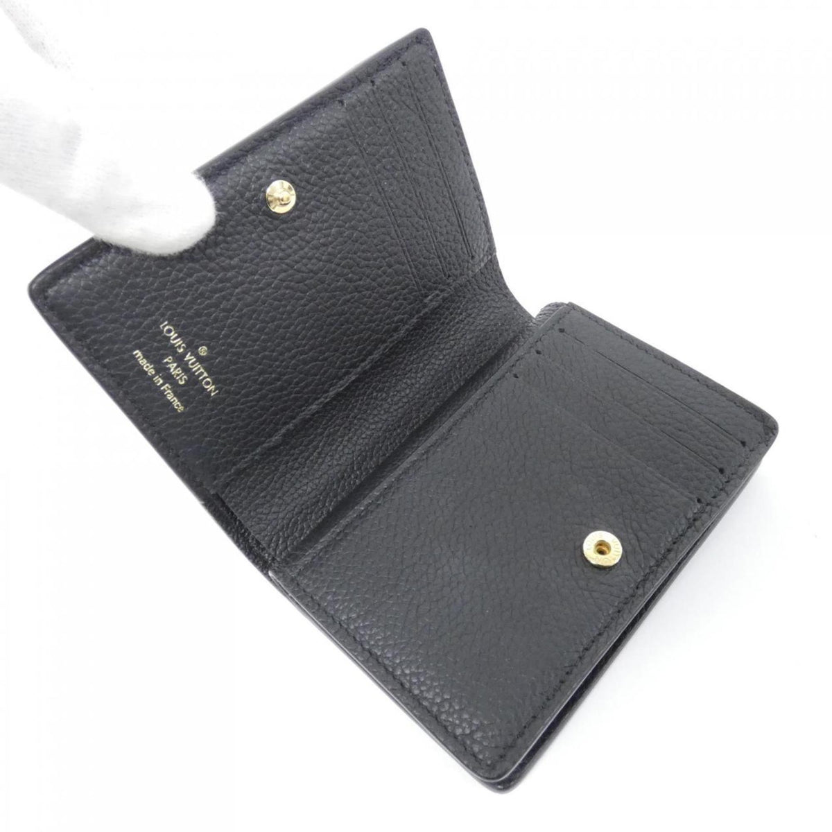 Louis Vuitton Black Leather Wallet (Bi-Fold) (Pre-Owned)