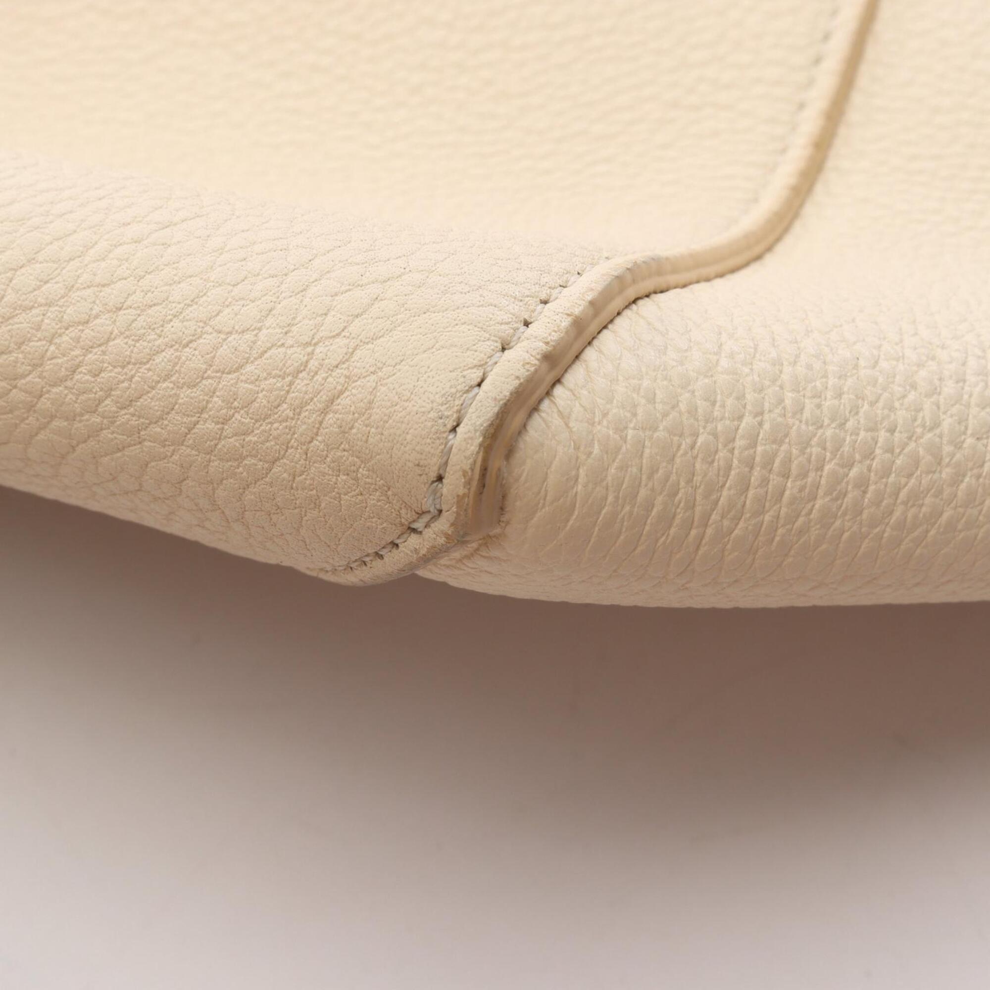 Celine Ivory Leather Handbag Tote Bag (Pre-Owned)