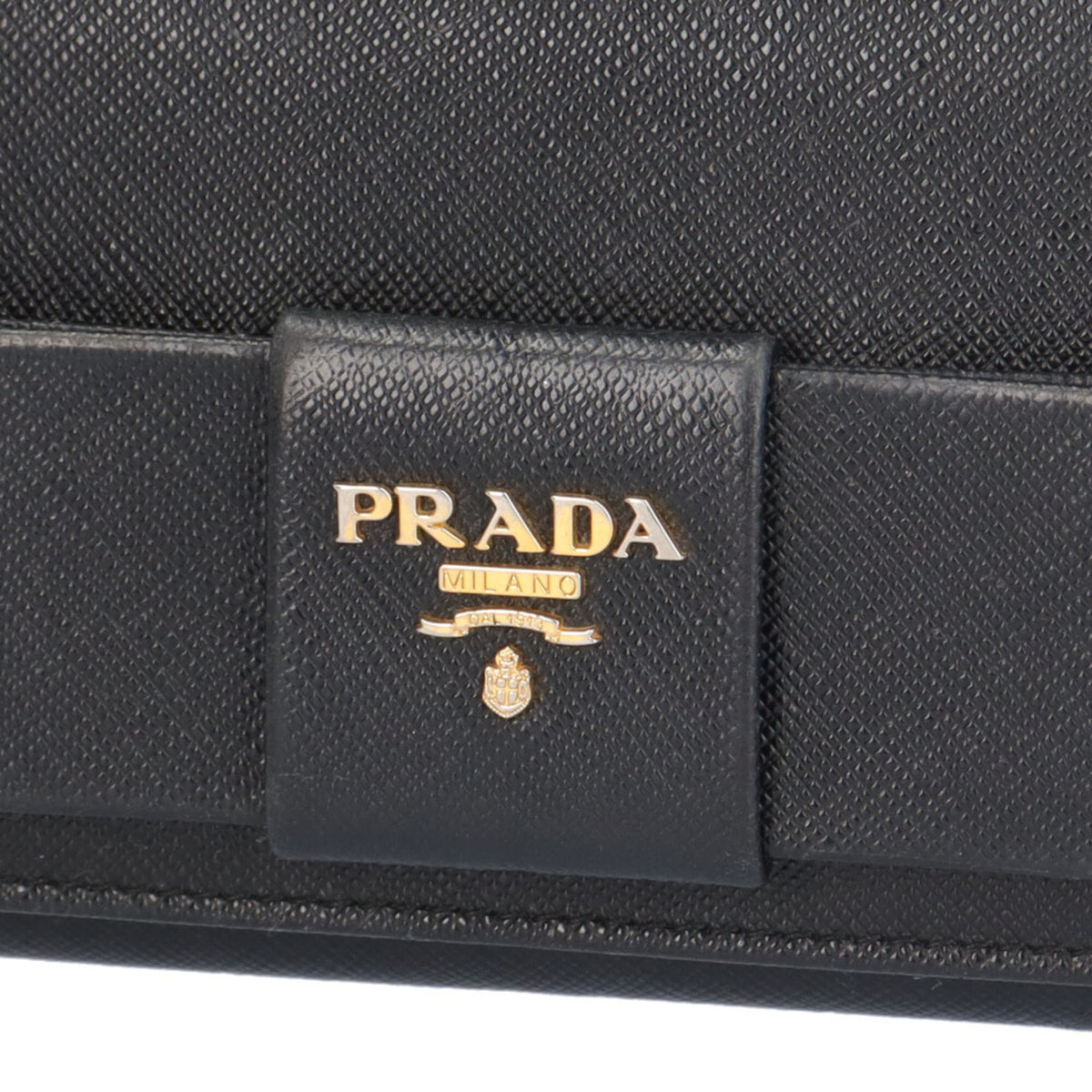 Prada Black Nero Leather Shoulder Bag (Pre-Owned)