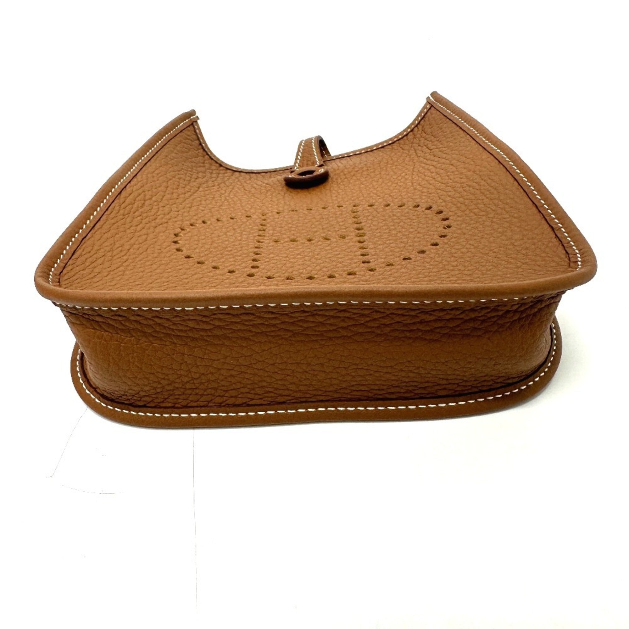 Hermes Evelyne Gold Taurillon Clemence Leather Shoulder Bag (Pre-Owned)