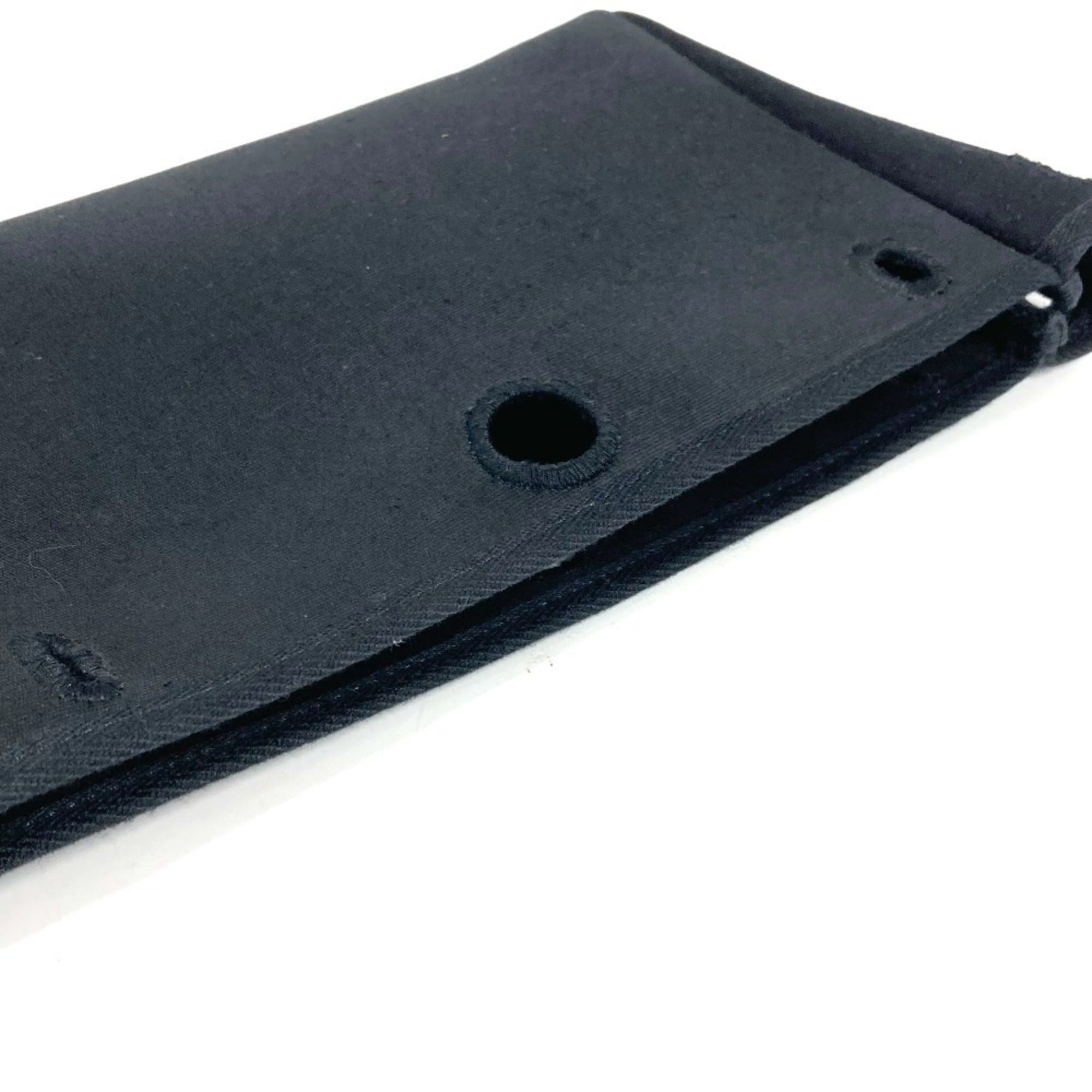 Hermes Black Canvas Clutch Bag Shoulder Bag (Pre-Owned)