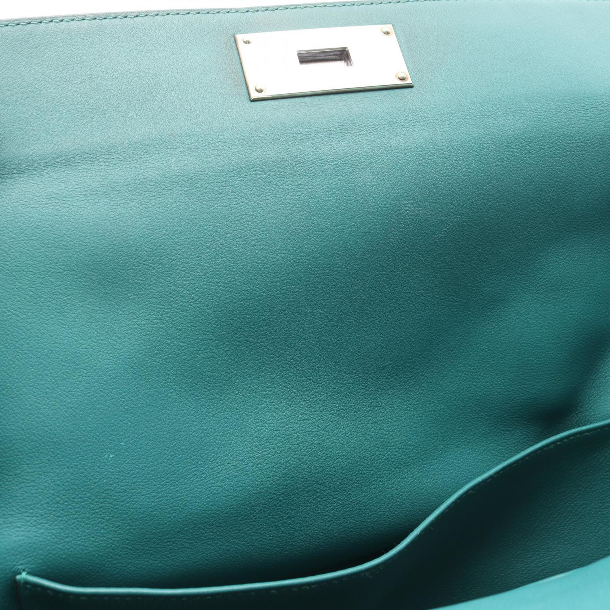 Hermes Green Swift Leather Handbag (Pre-Owned)