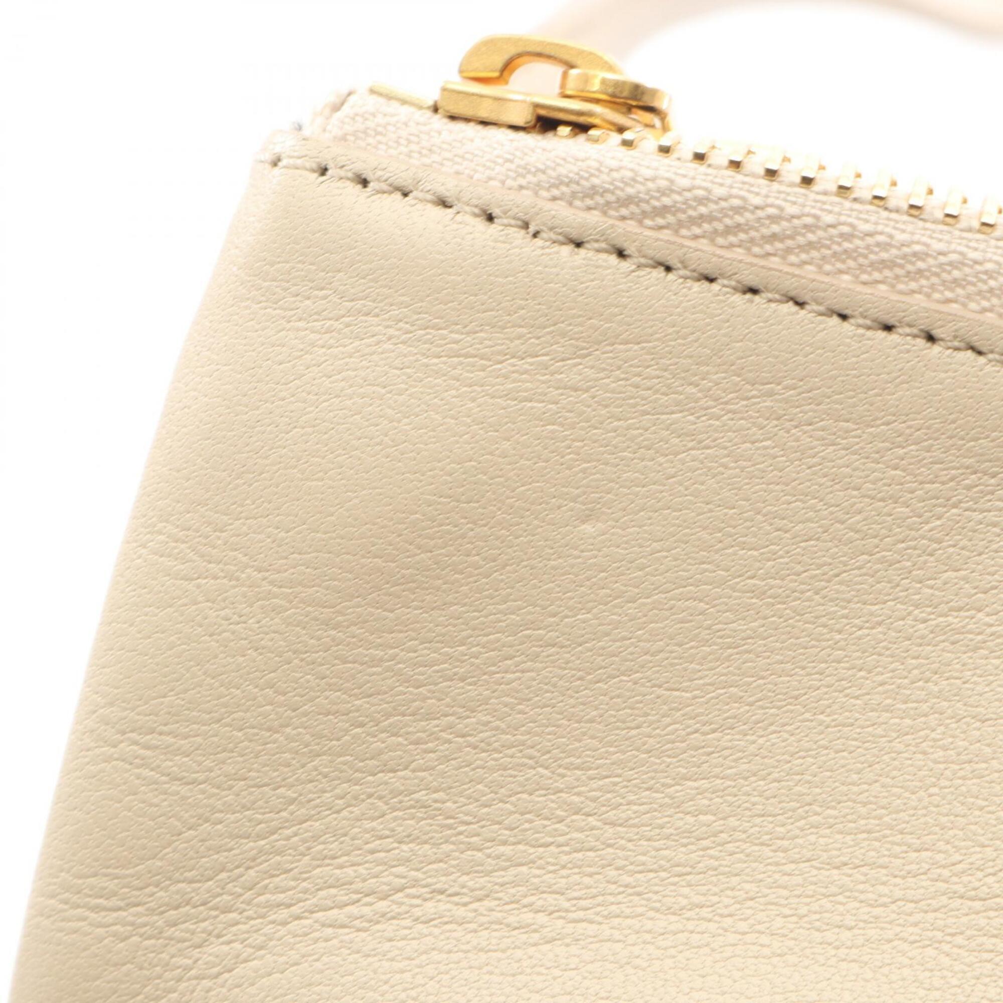 Celine Beige Leather Handbag Shoulder Bag (Pre-Owned)