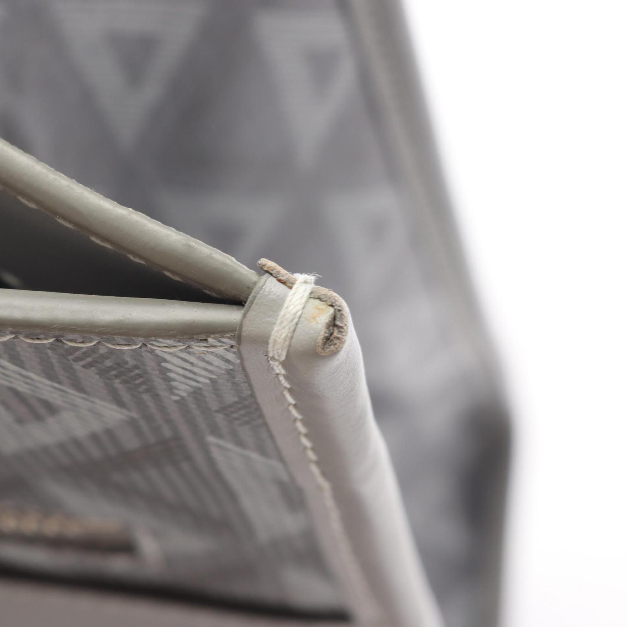 Christian Dior Gray Leather Handbag Tote Bag (Pre-Owned)